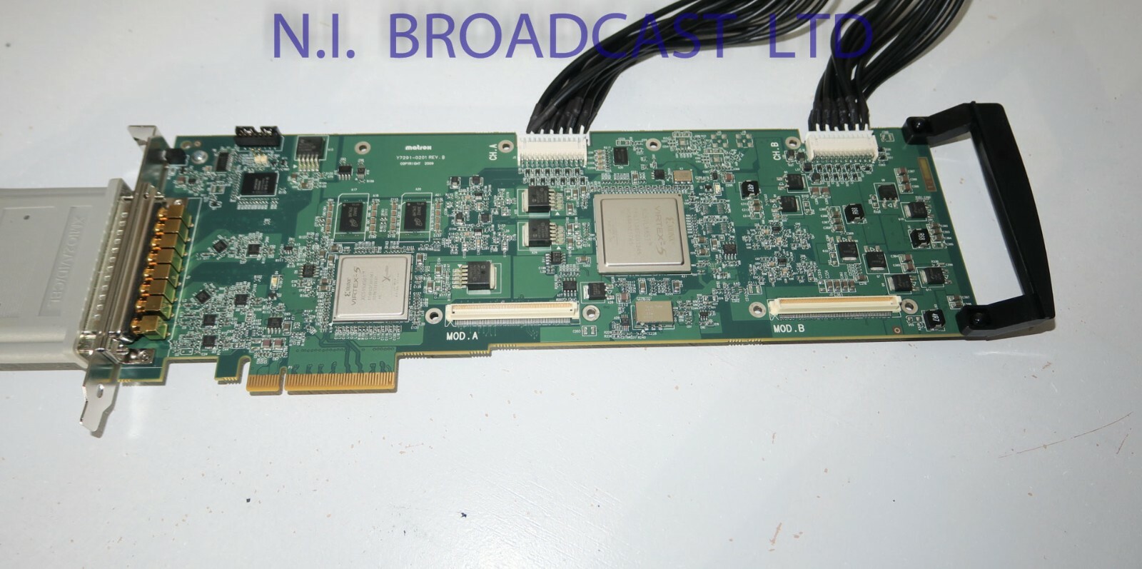 Matrox xmio2/24/5000 card with breakout cable developer card  full working ord