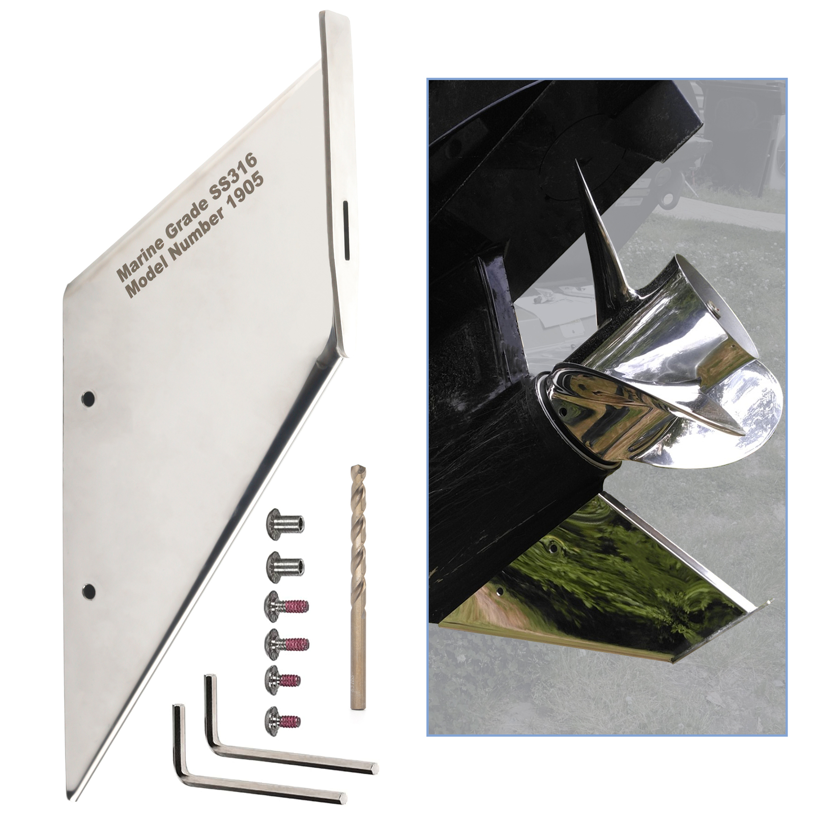 MERCURY MARINER Megaware SkegGuard Repl skeg guard skeggard 135-400 hp 27211