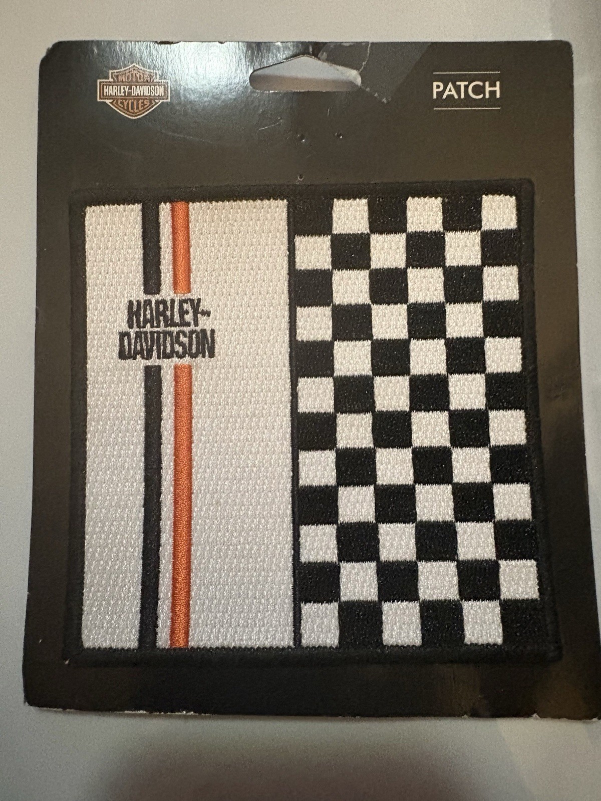 Harley-Davidson 4 in. Embroidered Bold Checkered H-D Emblem Sew-On Patch
