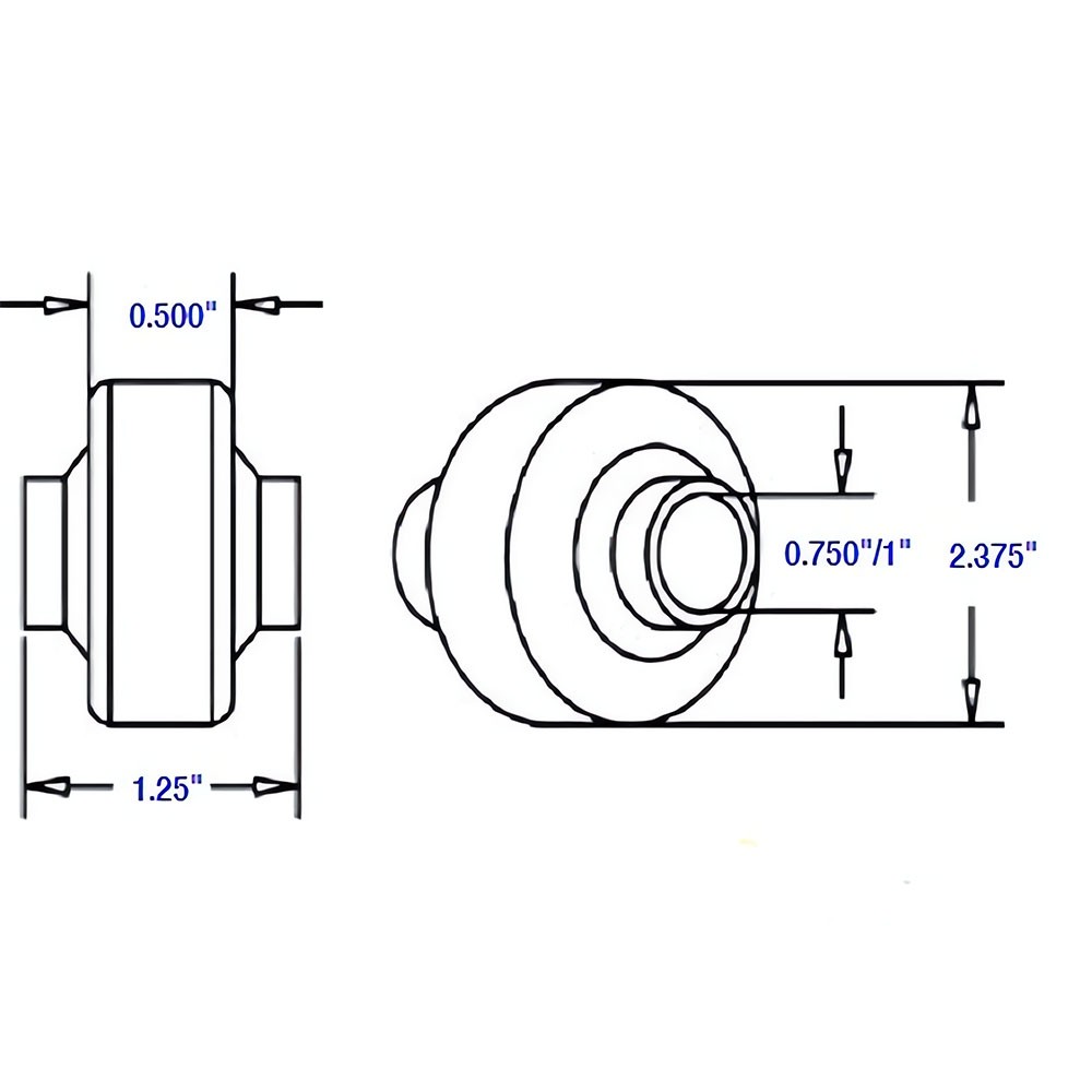 BS08 Top Link Socket Ball For Category I & I Hitches (2 Way Ball)