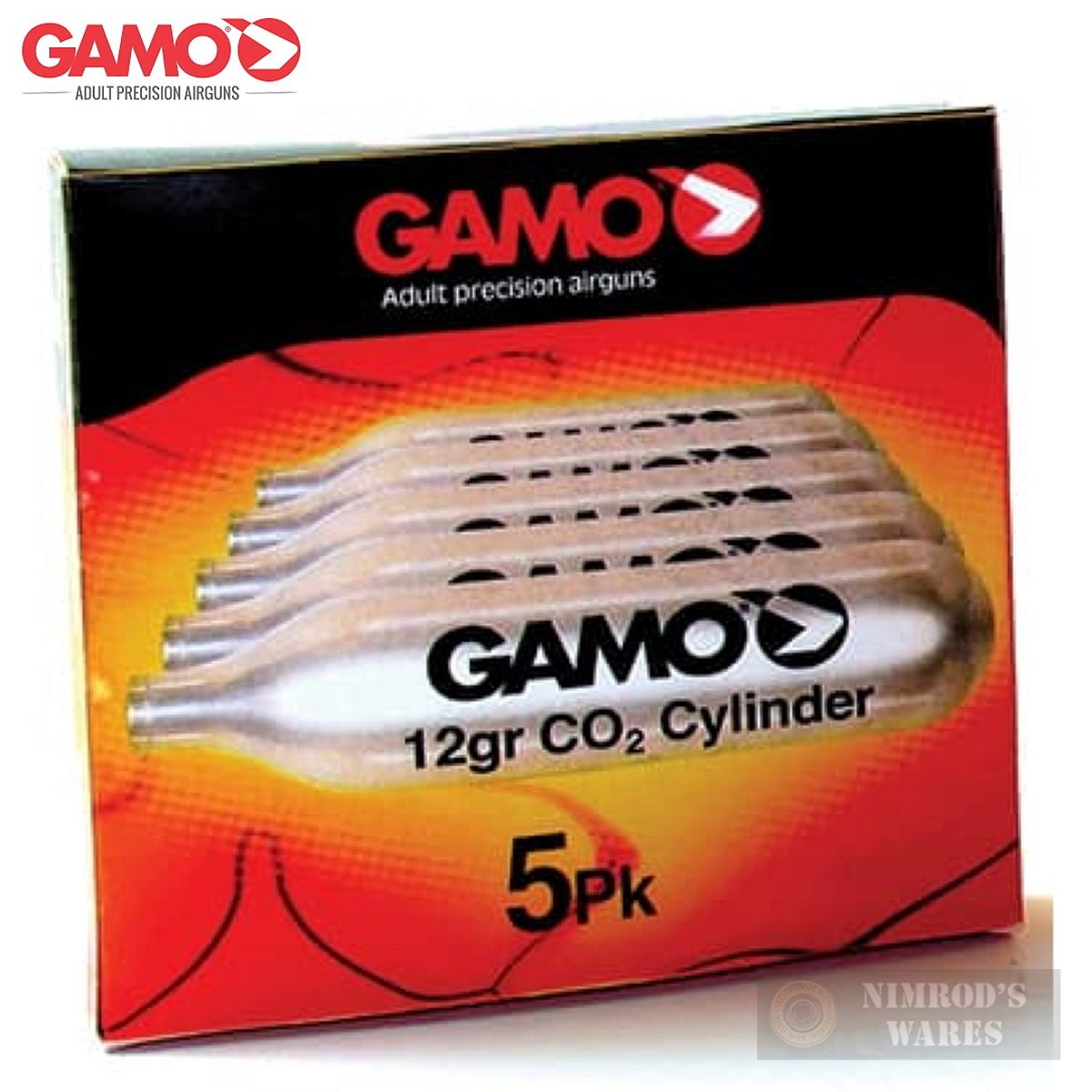 GAMO CO2 CARTRIDGES 5-Pk 12g Airgun Airsoft 621247054 FAST SHIP