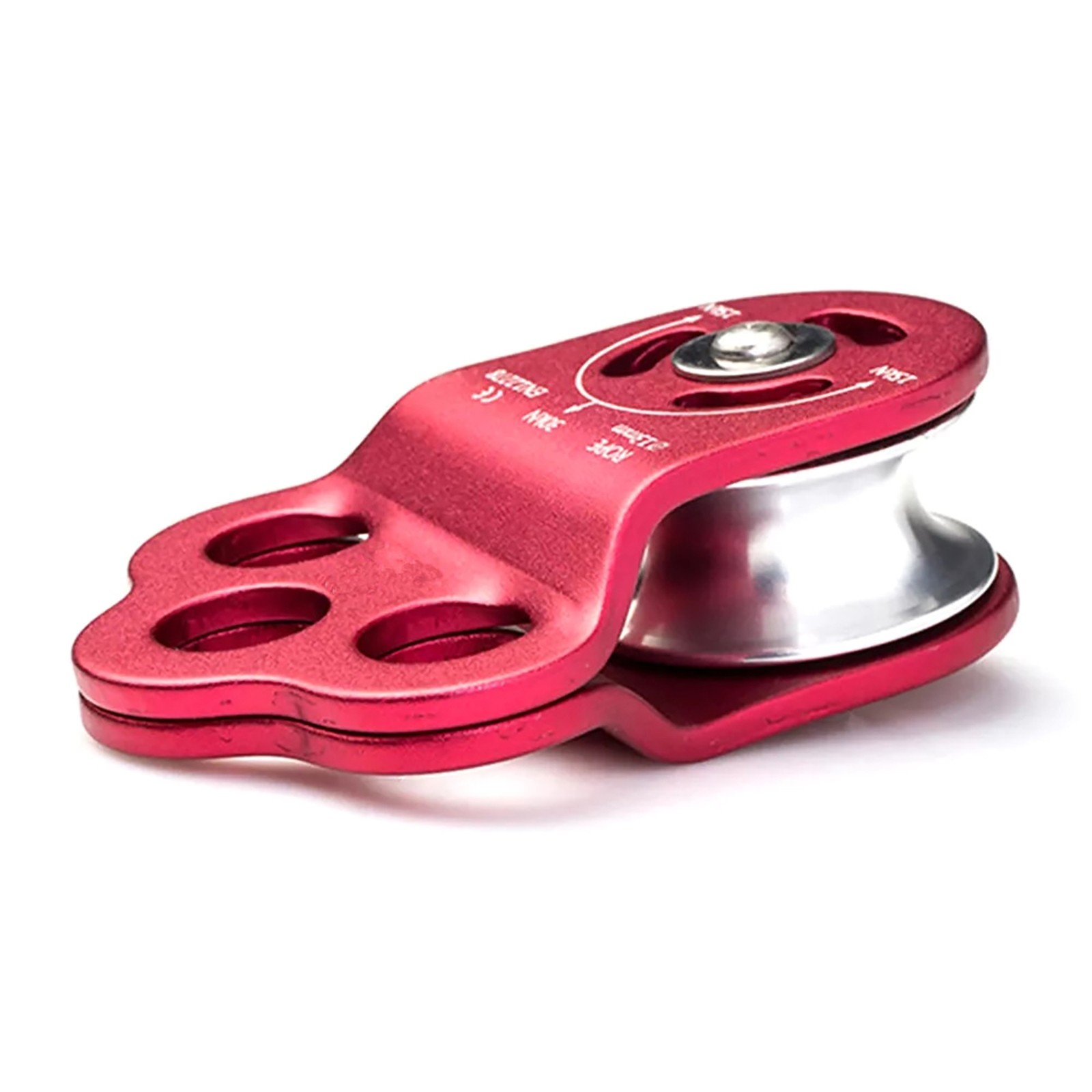 30KN Rock Climbing Aluminum Triple Attachment Pulley Hitch for 13mm Rope