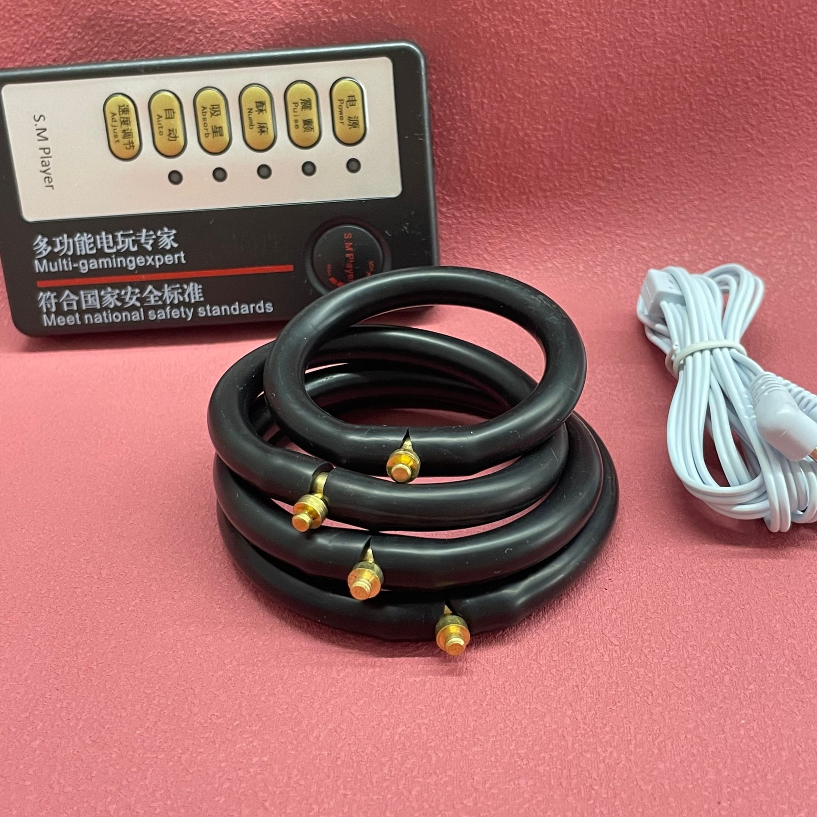 E-Stim Shock Penis Rings Male Cock Rings Set Penis Enhancer Power Stimulator Men
