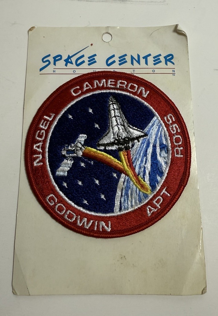Vintage NASA Space Center Houston Embroidered Patch Astronauts Names