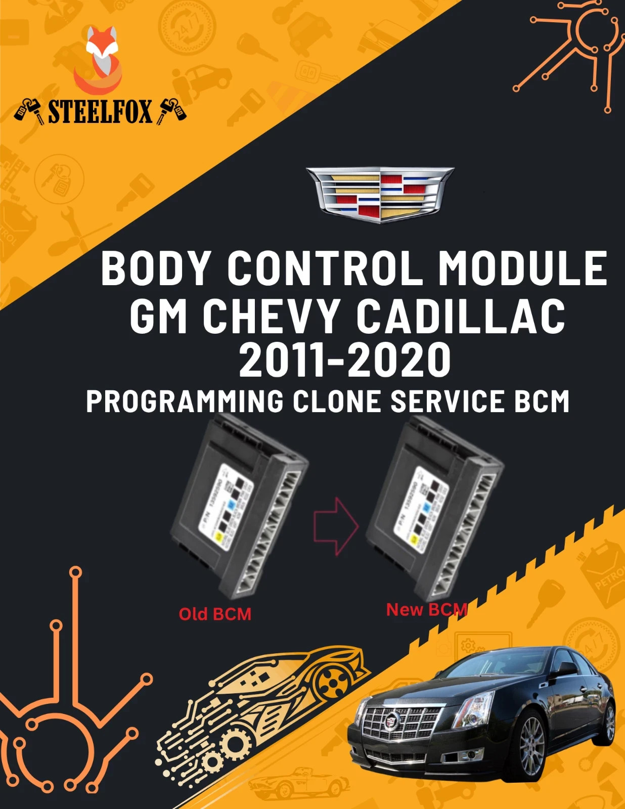 CLONE PROGRAMMING  SERVICE BCM BODY CONTROL MODULE | GM CHEVY CADILLAC 2011-2020