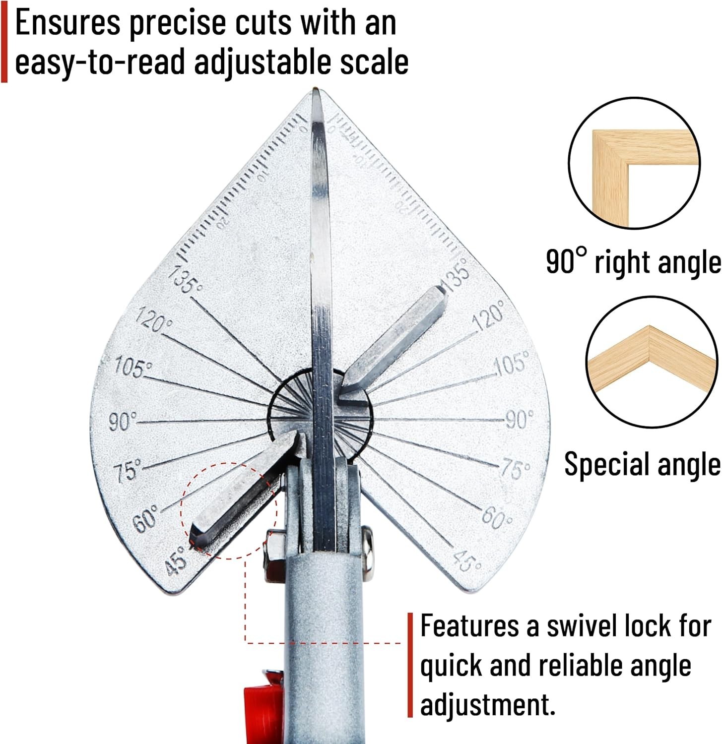 Red Oak Miter Shears Angular Cutting Molding, Quarter round Cutting Tool, Multi-