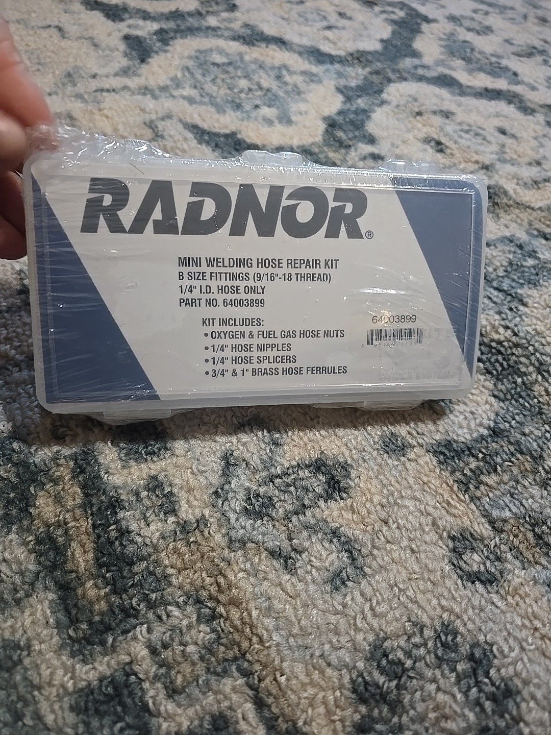 RADNOR™ CK-28 9/16" - 18 UNF B" Brass Fuel Gas/Oxygen Repair Kit