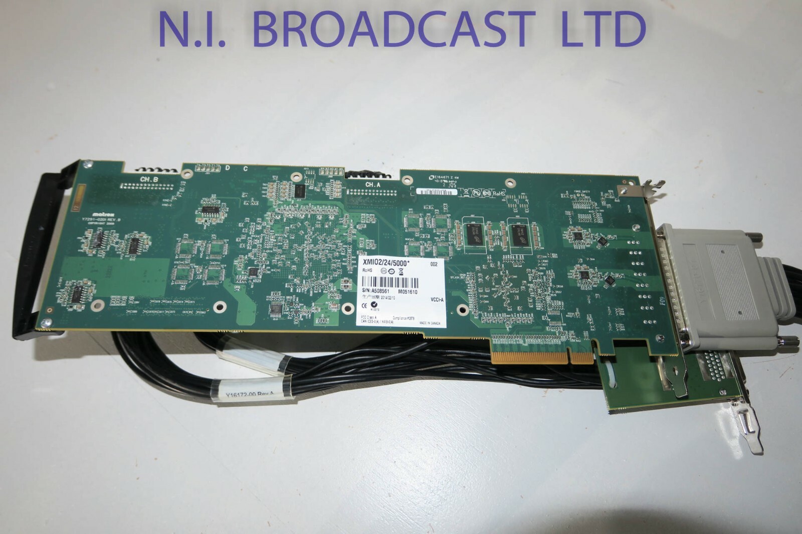 Matrox xmio2/24/5000 card with breakout cable developer card  full working ord