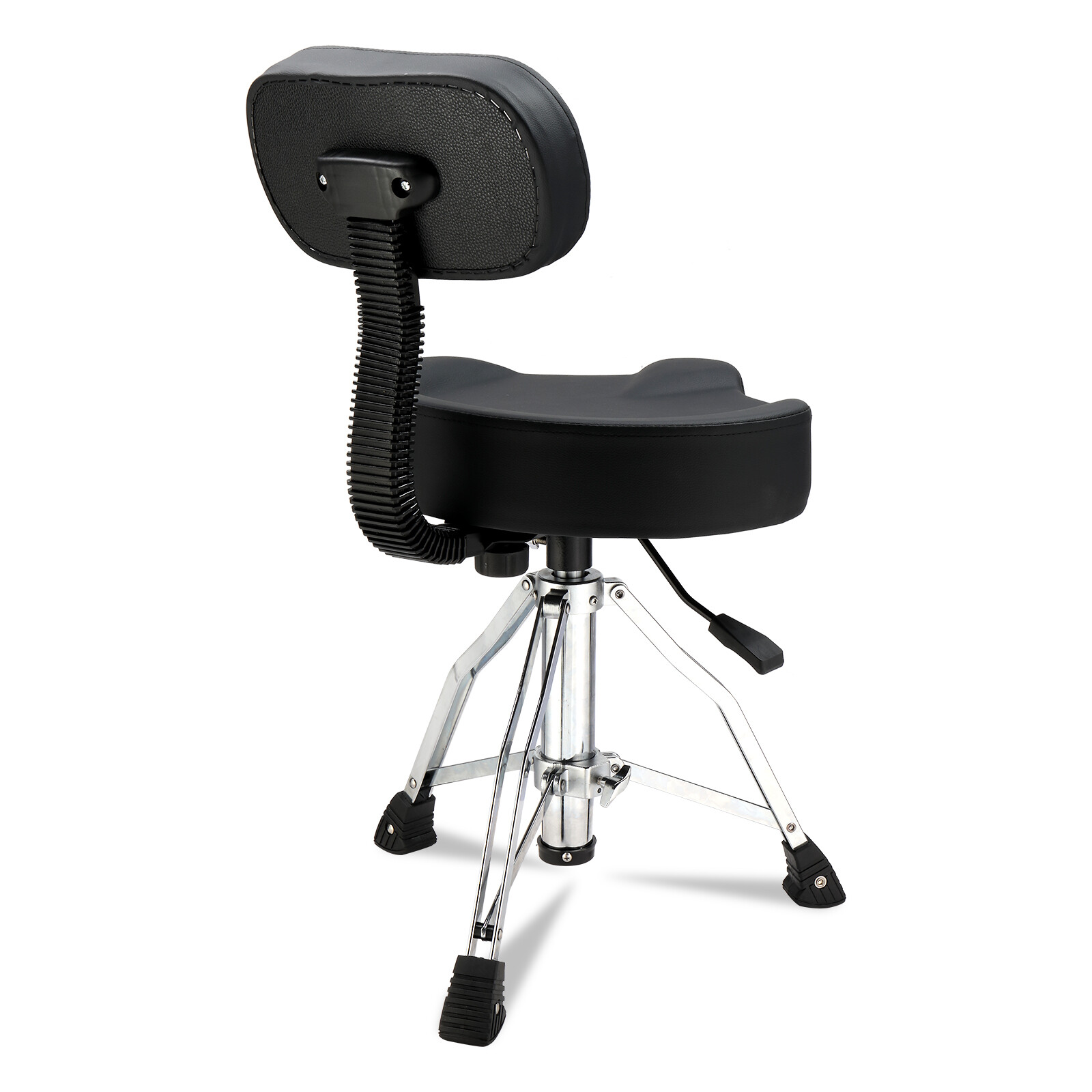 Drum Throne with Backrest, Hydraulic Drum Stool Adjustable Height for Drummers