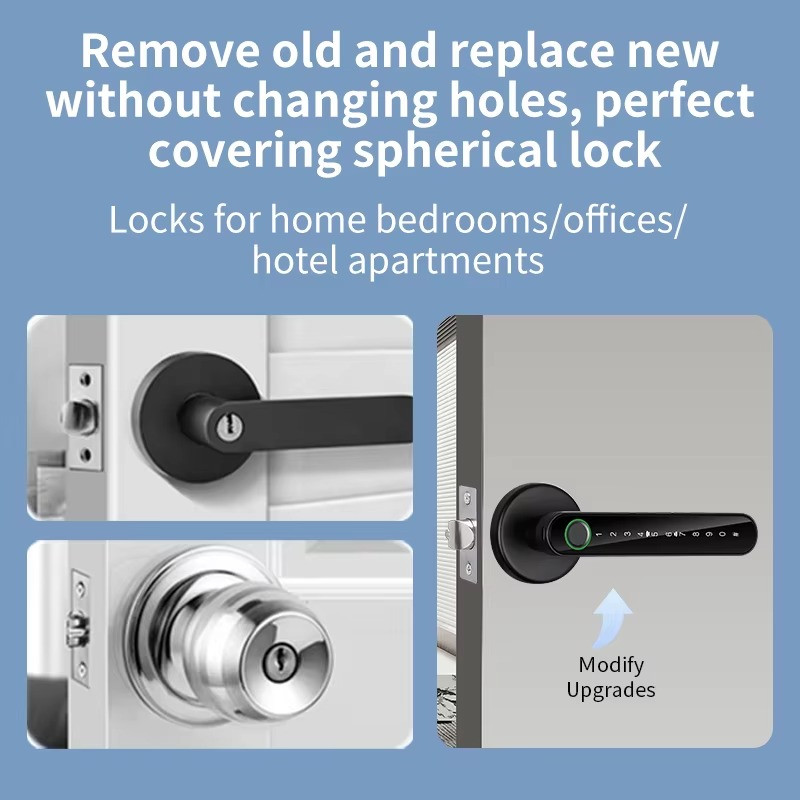 Smart Fingerprint Door Lock – Keypad, App, Card, Key, WiFi Unlock