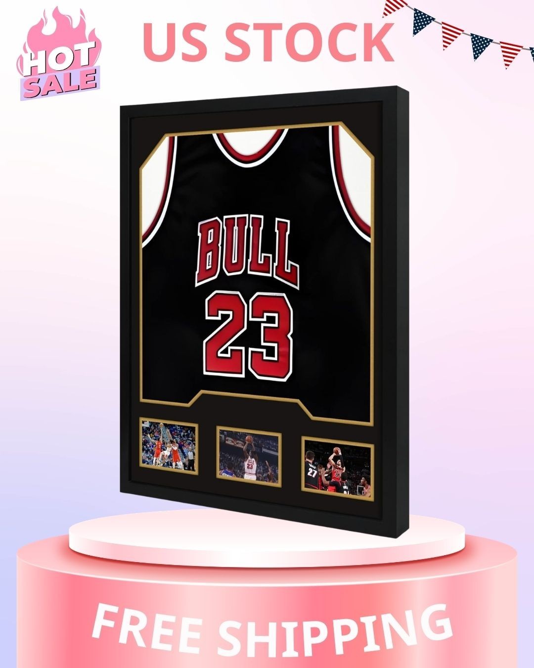 Jersey Frame Display Case - Large Wooden Shadow Box with Tempered Glass