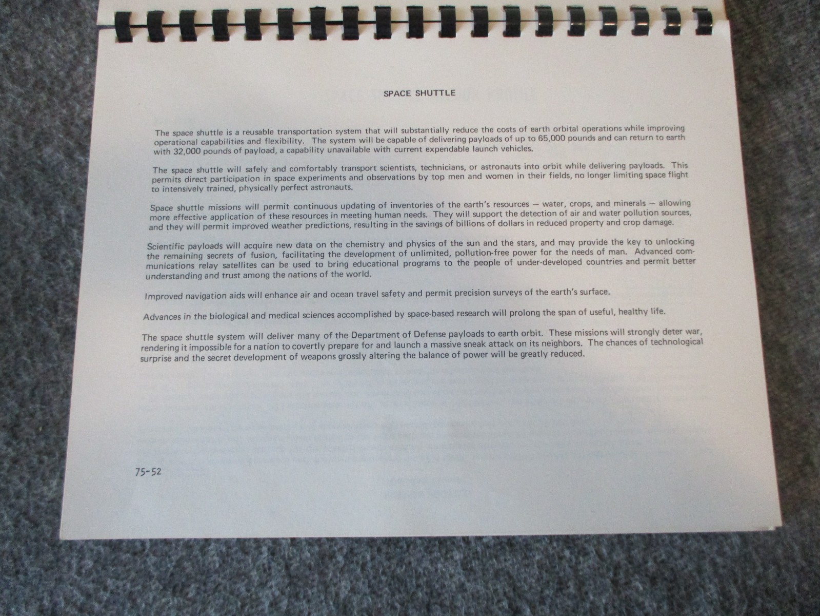 NASA/ROCKETDYNE SPACE SHUTTLE MAIN ENGINE "SSME" DESIGN FEATURES 1975 BOOK