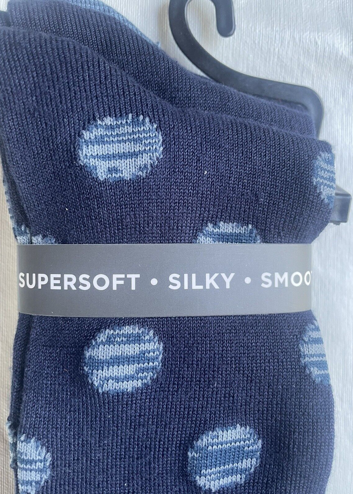 MeMoi Men 3 Pair Supersoft NAVY Dress Crew Socks Wonderful Shoe sizes 8-12.5 $24
