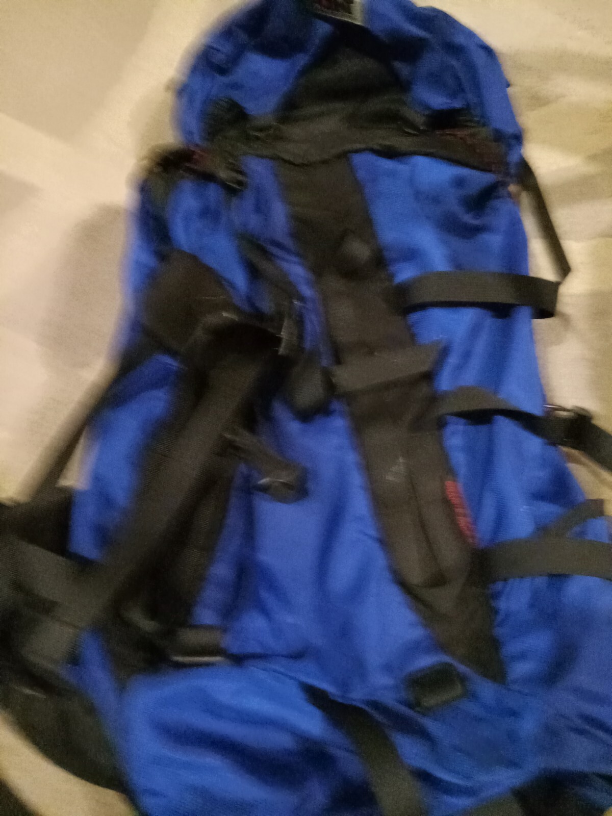 Zero Point Nylon Climbing Backpack Blue And Black