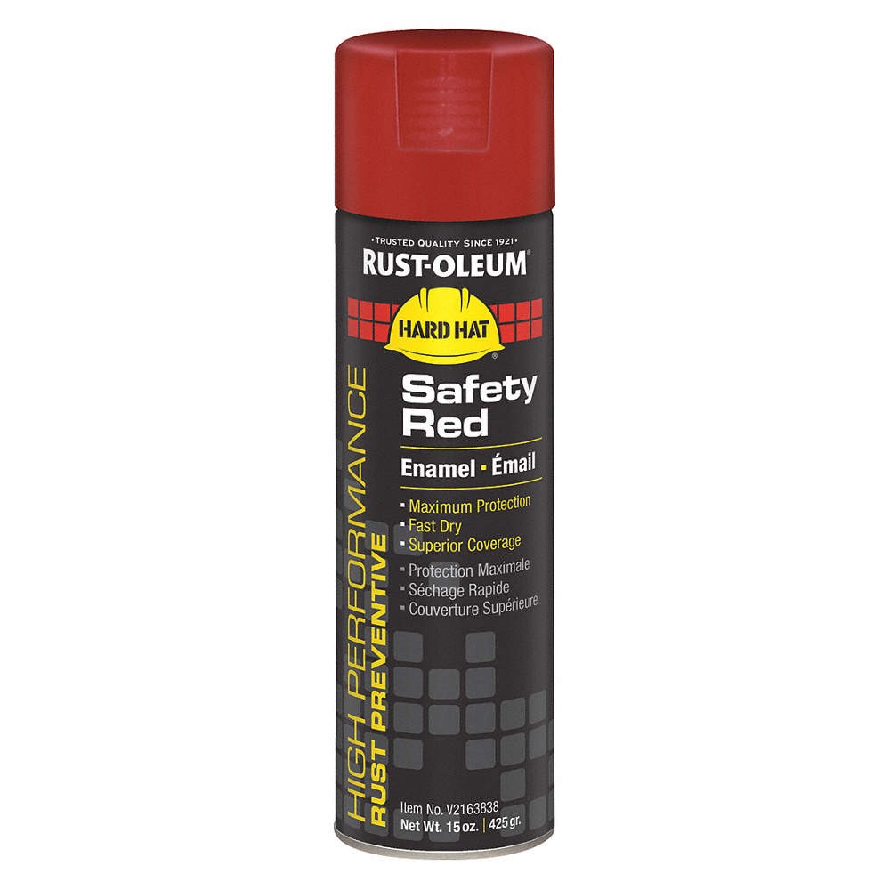 RUST-OLEUM V2163838 Spray Paint,Safety Red,15 oz. 5H900