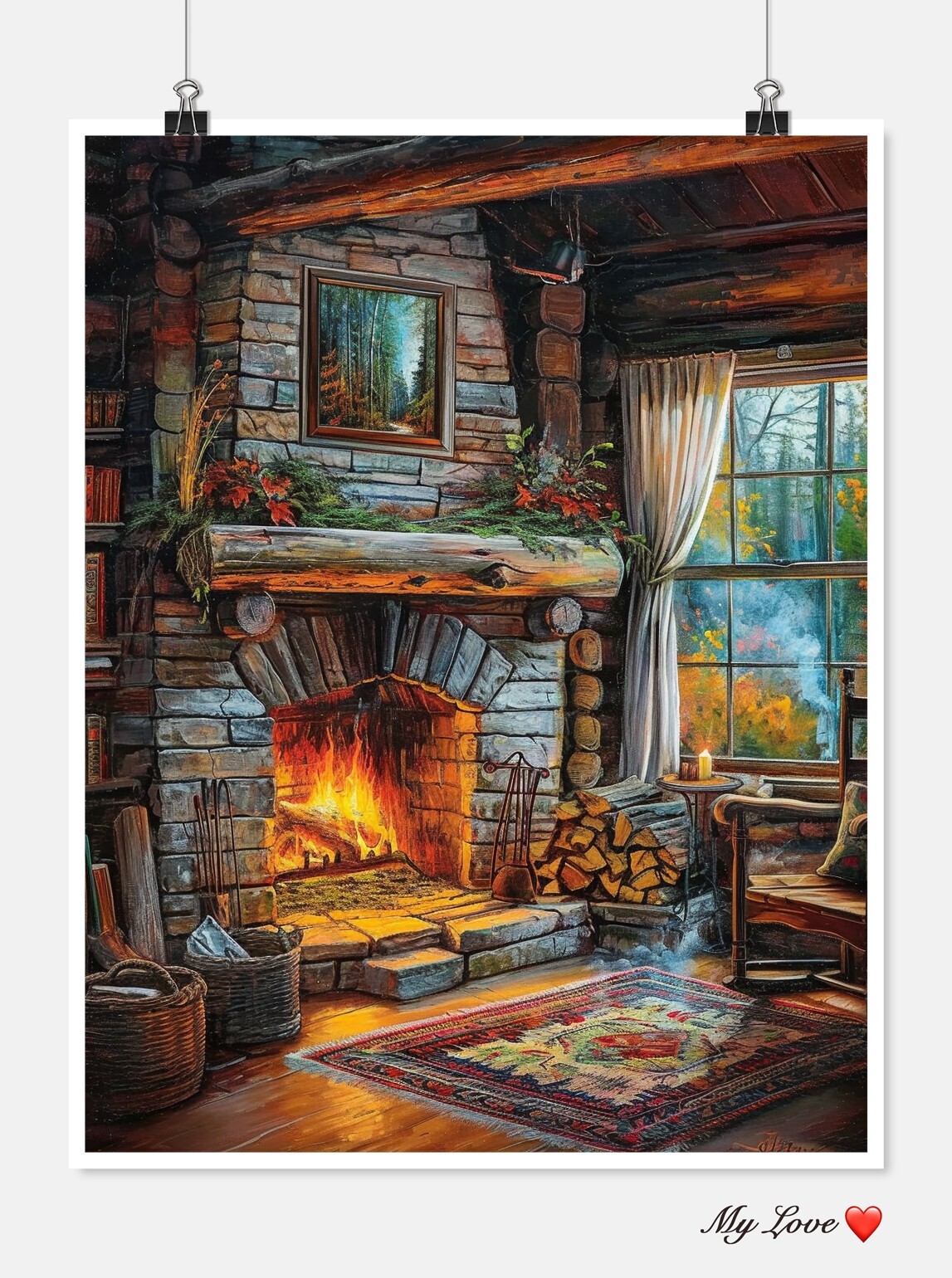 Cozy Flames - Counted Cross Stitch Patterns - Color & BW Symbols