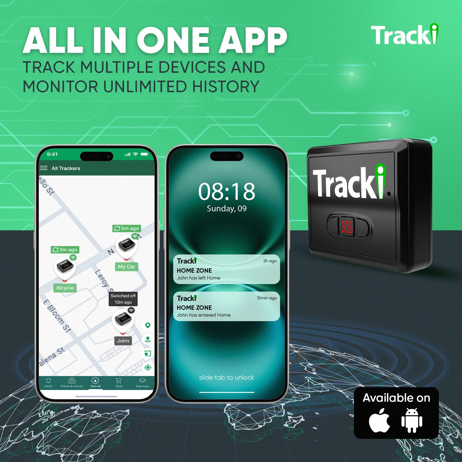 Tracki GPS Tracker for Vehicles – Real-Time 4G LTE includes 2 YEAR SUBSCRIPTION