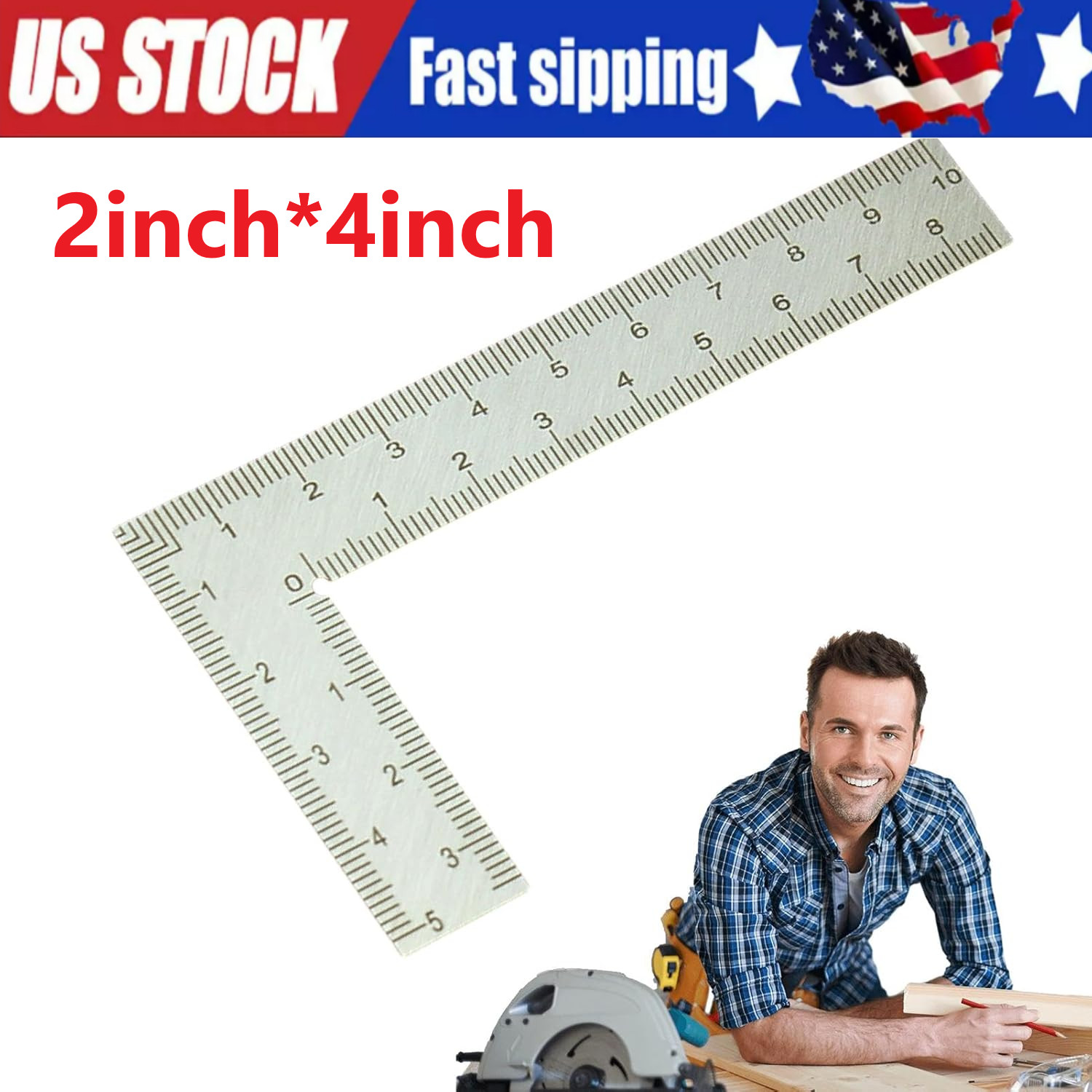 Right Angle Ruler Stainless Steel L Square Ruler Small Measuring Layout Tool