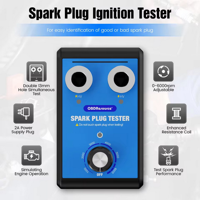 Probador de Bujía de Coche ST100 Pro 220V 110V 0-6000RPM Detector Analizador