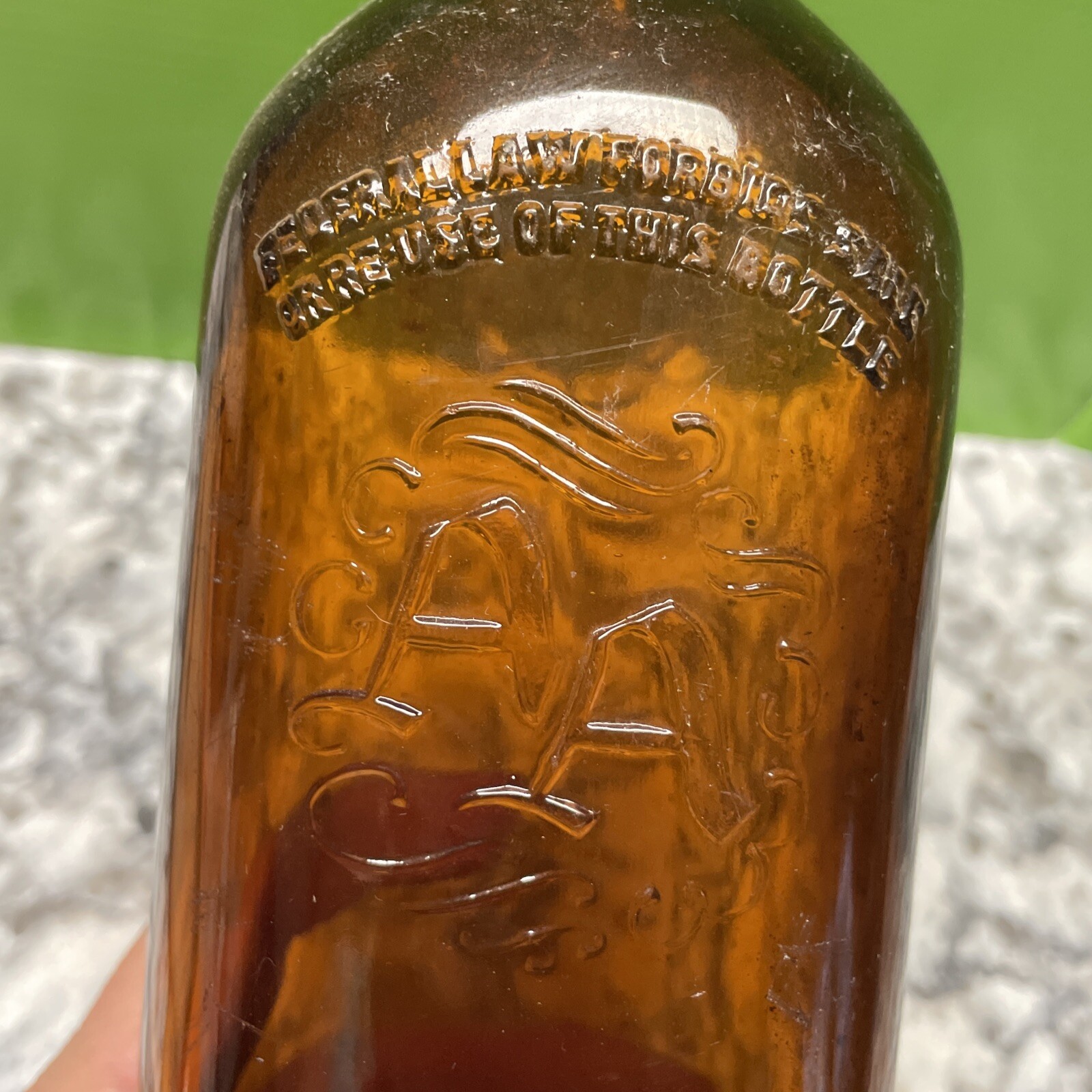 Old Vintage Brown Whisky Bottle