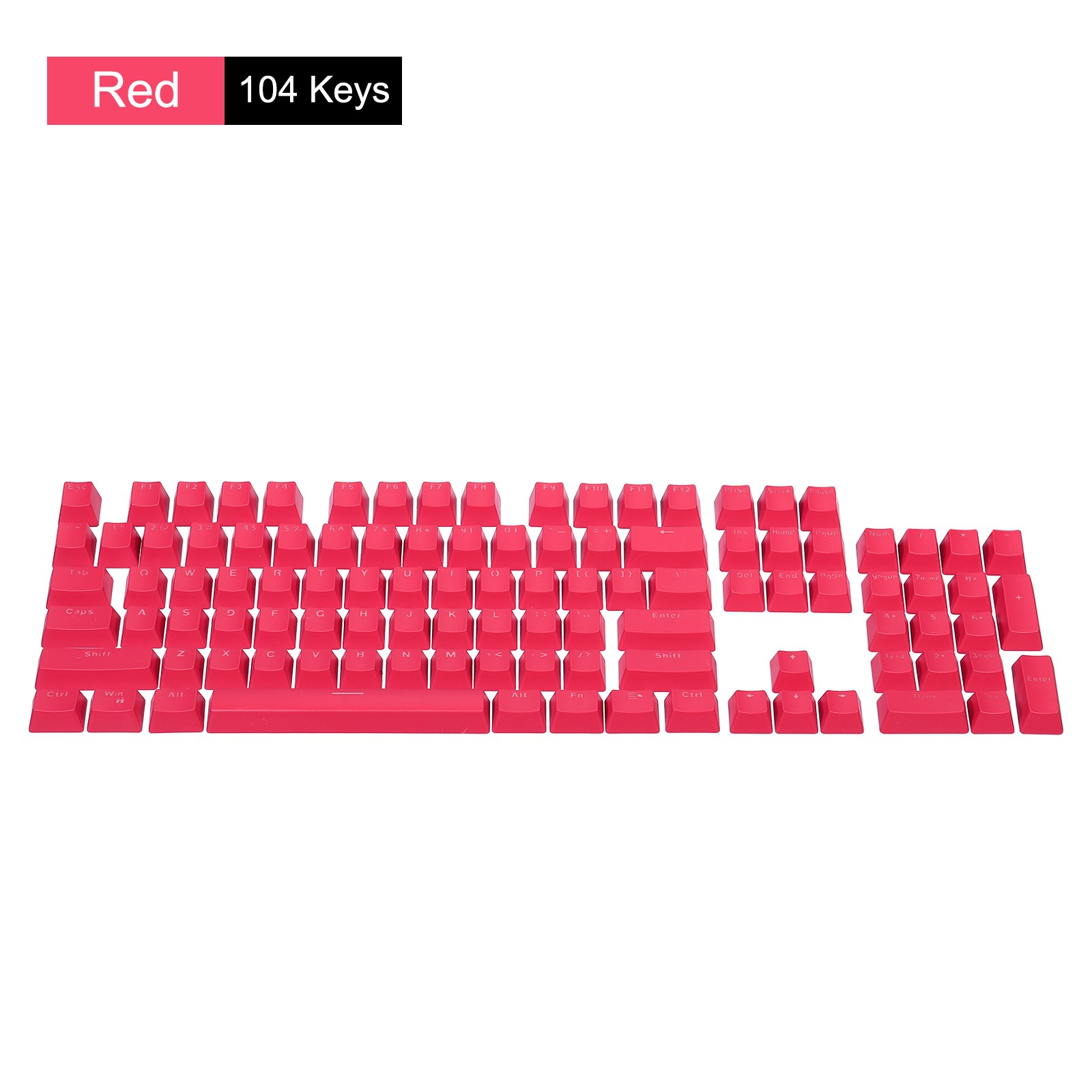 Mechanical Keyboard Keycaps 1 Set Keyboard Replacement ABS 104 Keys, Red