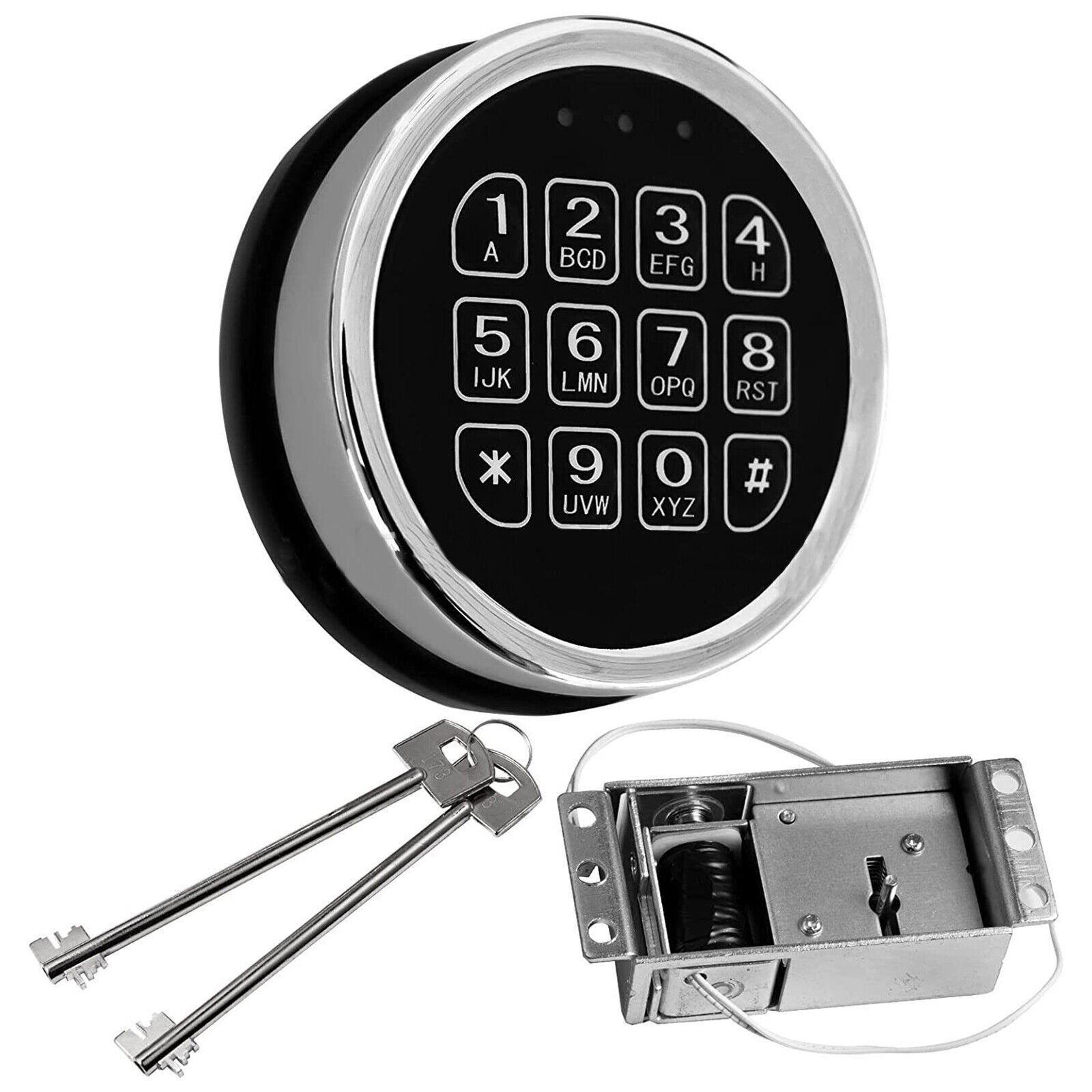 Stack-On Safe Lock Electronic Digital Safe Lock Replacement Solenoid Lock 2 Key