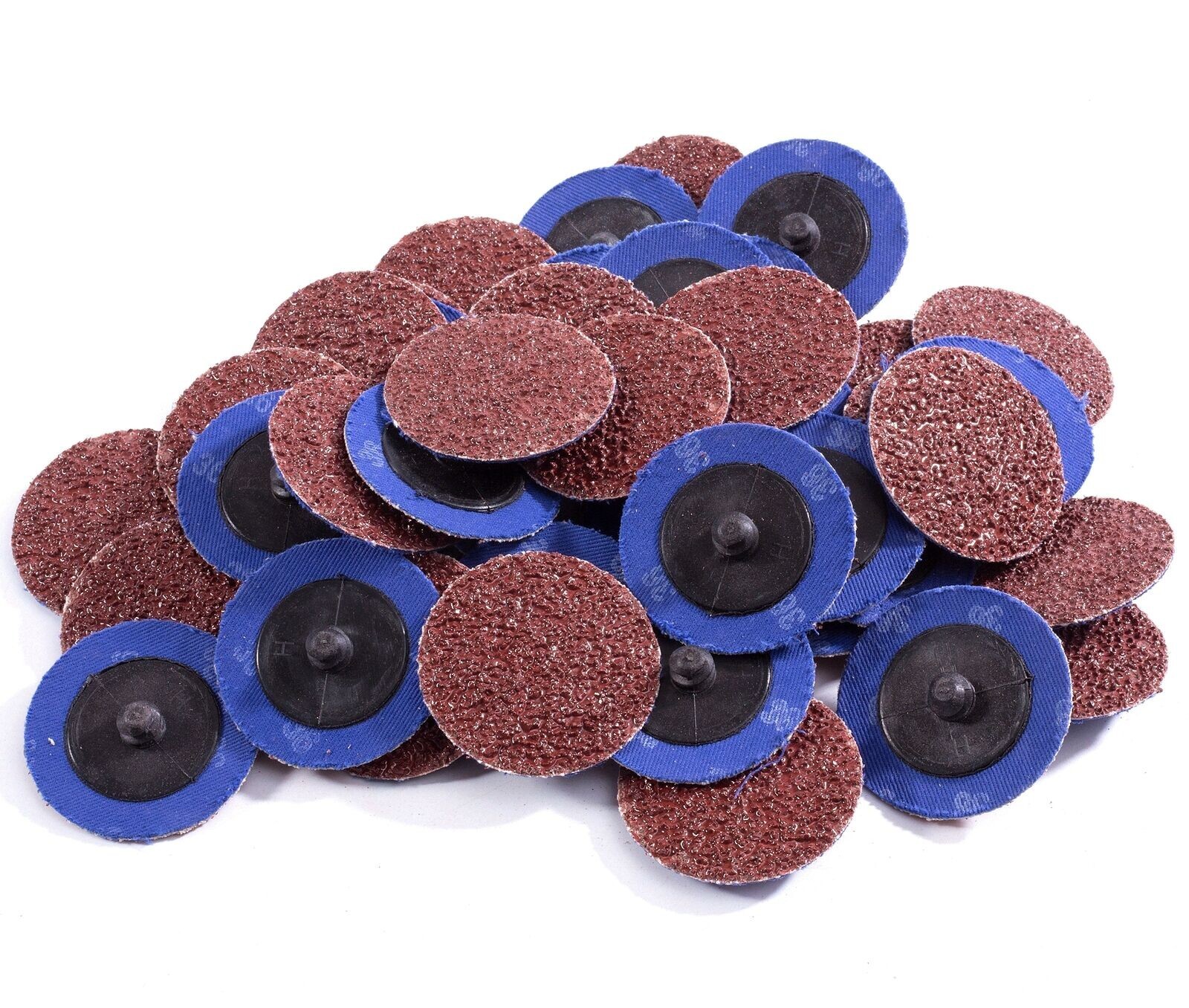 150PCS 2 inch Aluminum Oxide Roll Lock Grinding Sanding Disc Die Grinder 36 Grit