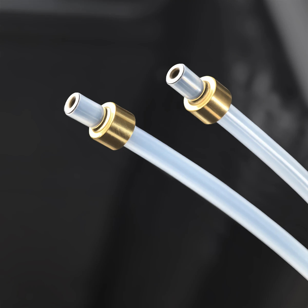 ID2*OD4mm Coffee Machine PTFE Tubing Hose Brass Connector 150-500mm Replacement