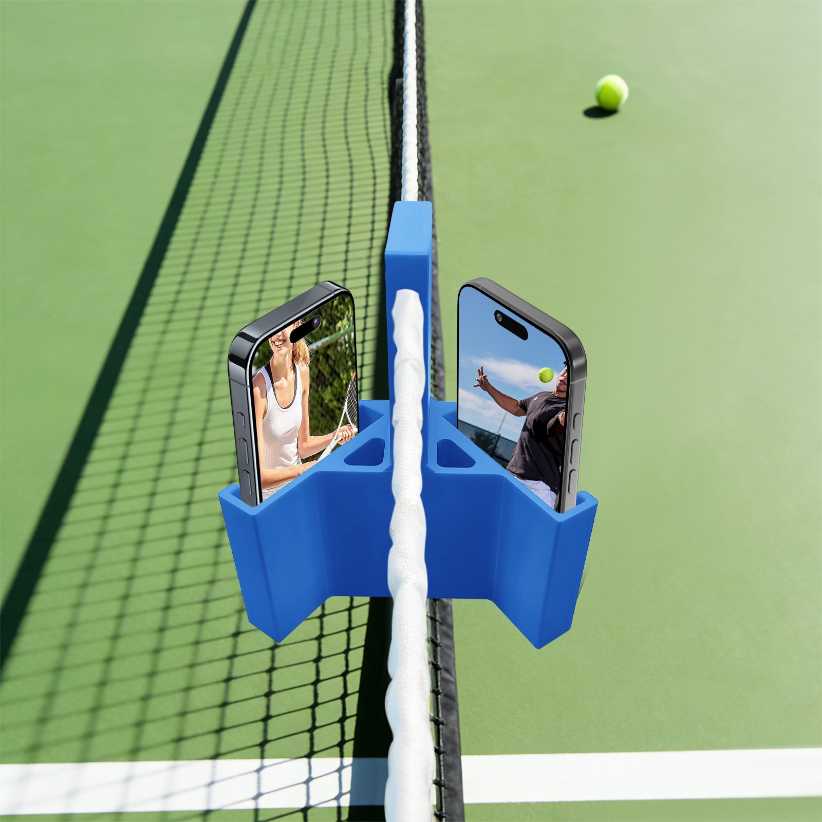 Tennis Net Phone Holder, Clamp-On Tennis Net Phone Holder, Secure Clip-On Phone