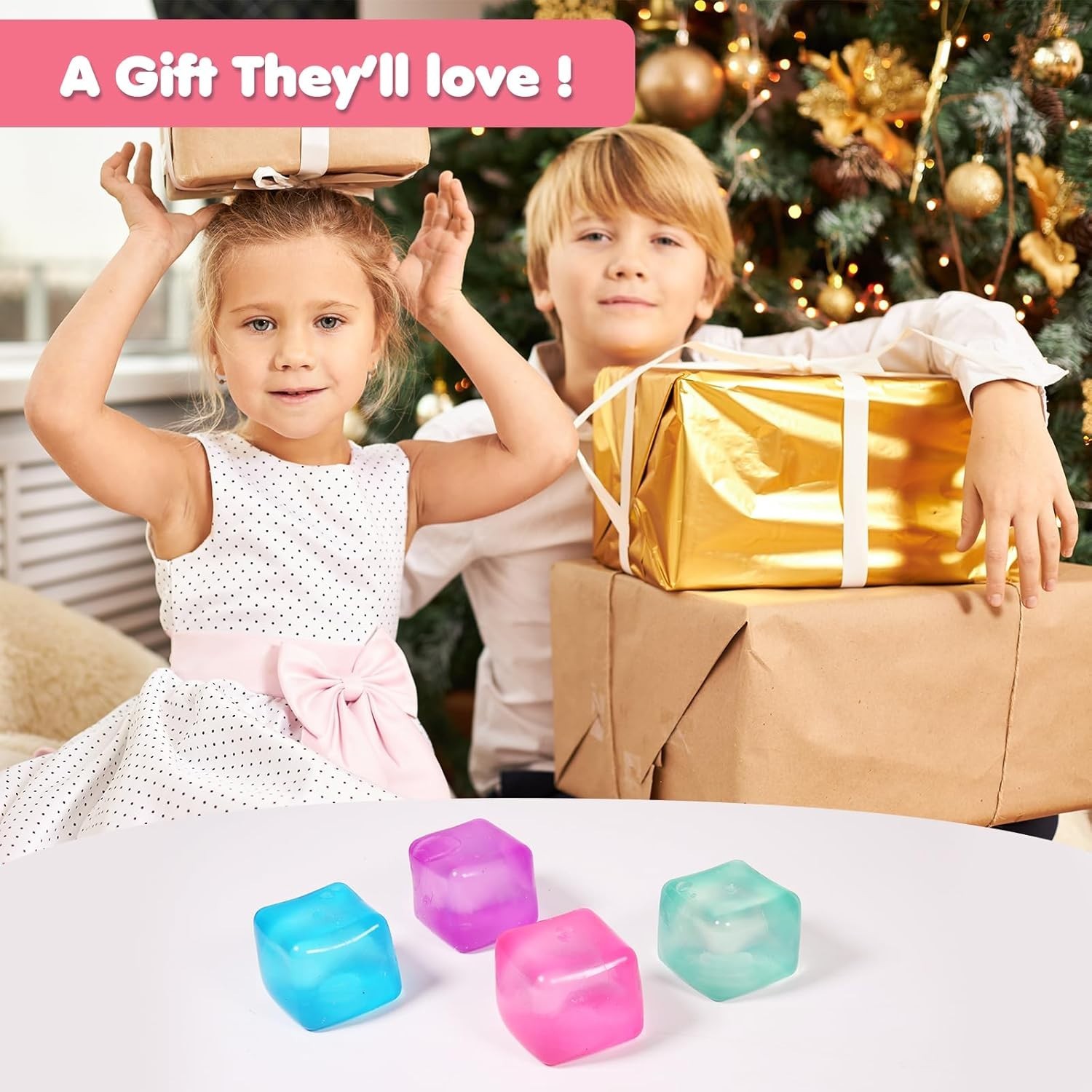 3 PACK Nee Doh Nice Cube Super Solid Squish - Blue Purple Pink - Brand New