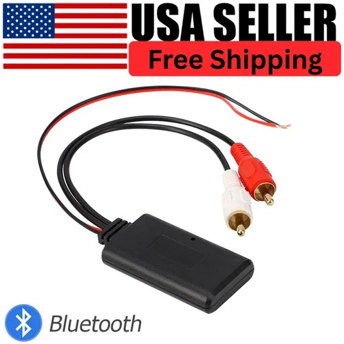 Car Audio Stereo Bluetooth AUX Receiver Module 2 RCA Interface Cable Adapter