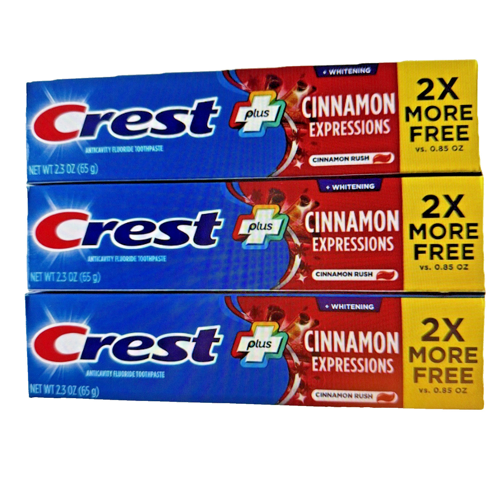 16 CREST Plus Cinnamon Expressions CINNAMON RUSH + Whitening Toothpaste 2.3 oz