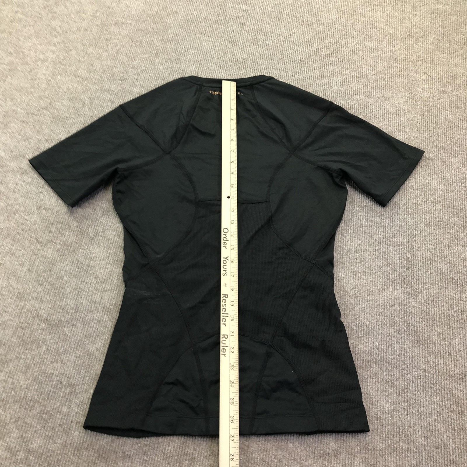 Tommie Copper Mens Large Compression Shirt Lower Back Support Black Top