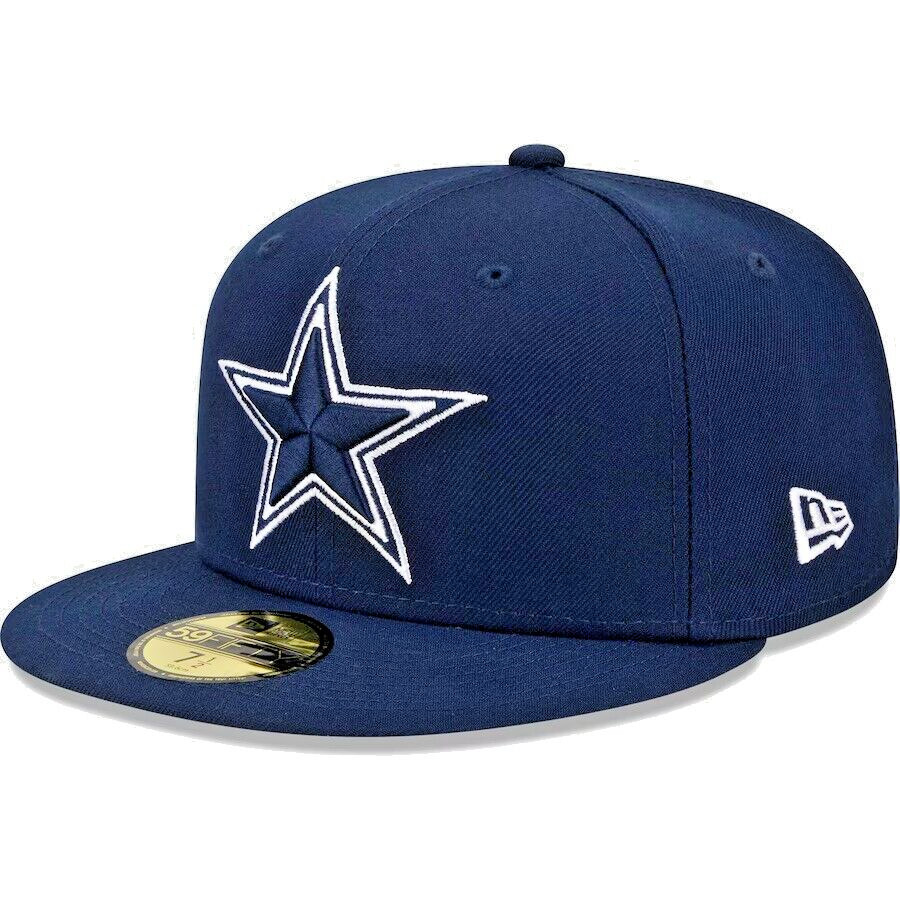 Dallas Cowboys Hat Cap Fitted 7 1/8 Blue New Era Star Lamb Parsons Prescott NFL
