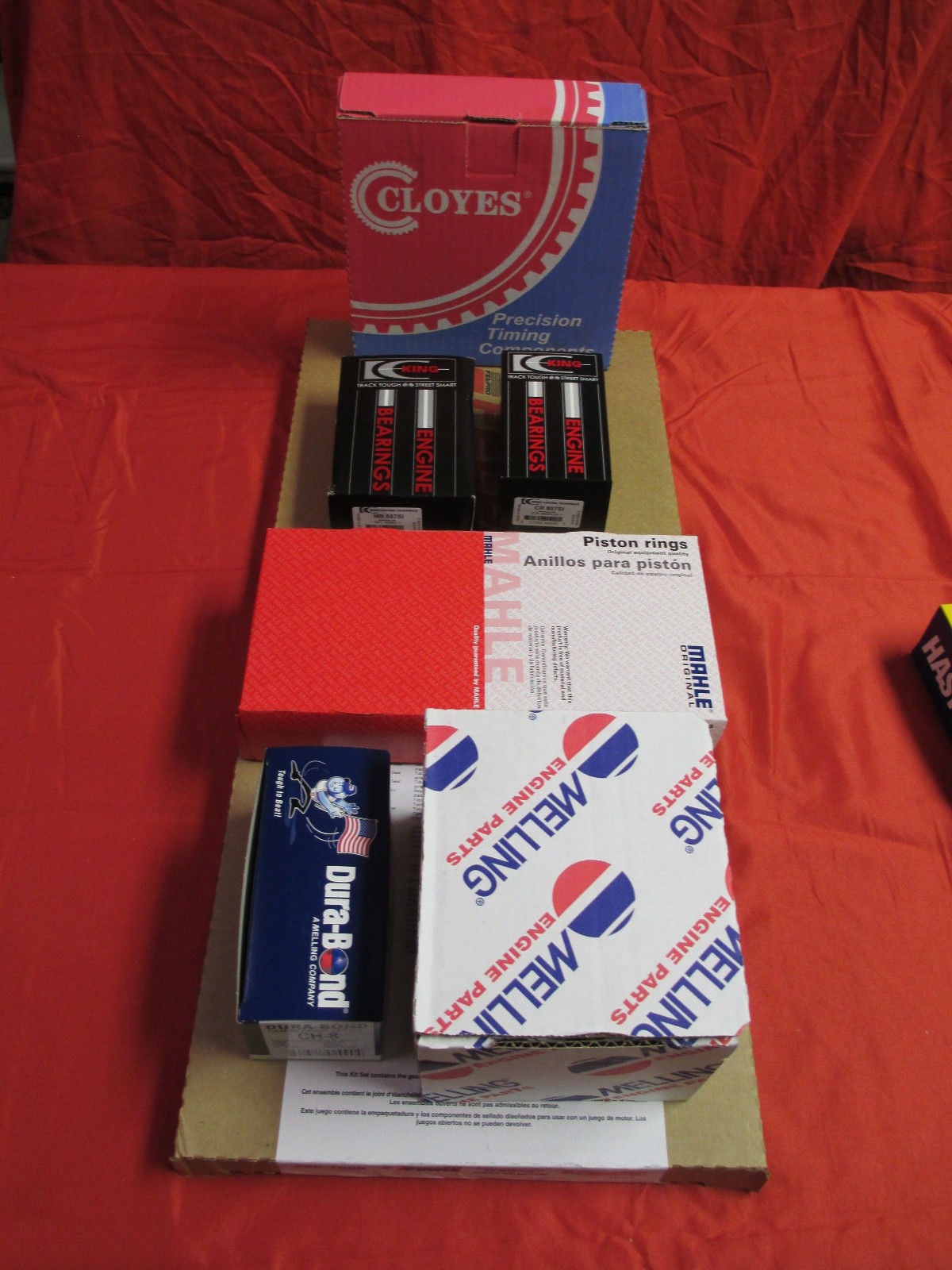 ENGINE Kit w/Gaskets+Timing+Oil Pump+Bearings+Cast Rings Chevy SB 283 1964-1967