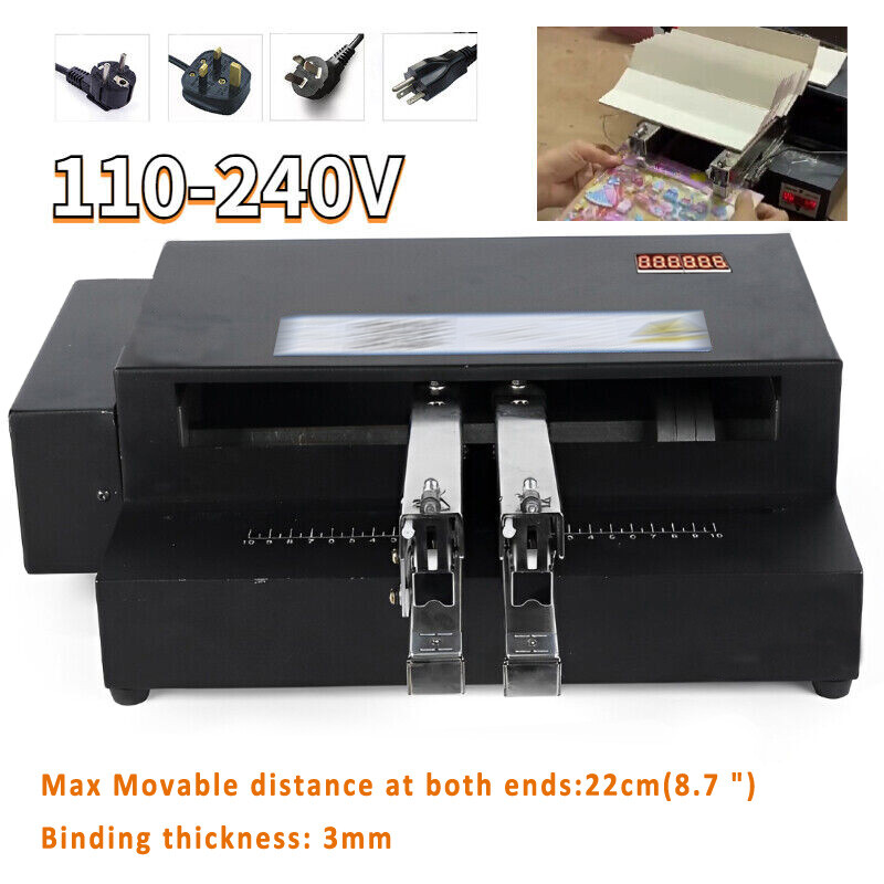 Double Head Electric Stapler Multi-head Card Binding Machine Automatic Binder