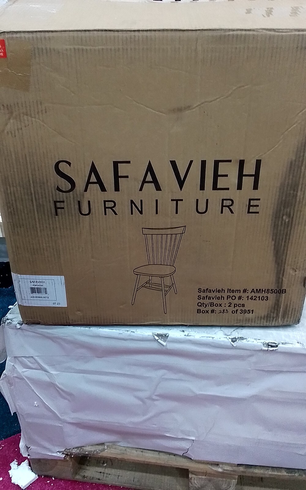 Safavieh PARKER SPINDEL SIDE CHAIR, Reduced Price 2172734840 AMH8500B