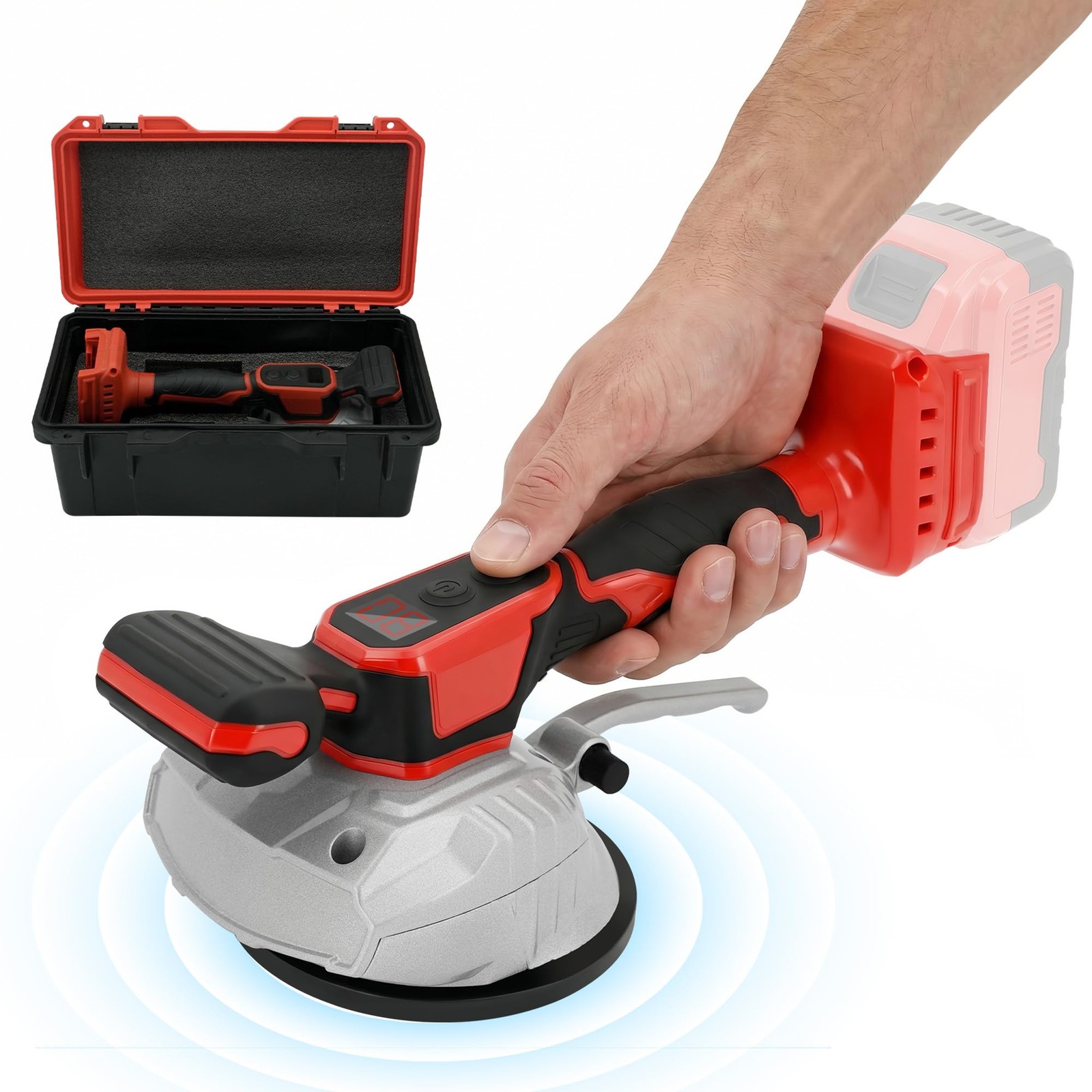 Tile Vibration Tool for Mil-wauke 18V Battery,Cordless Red-