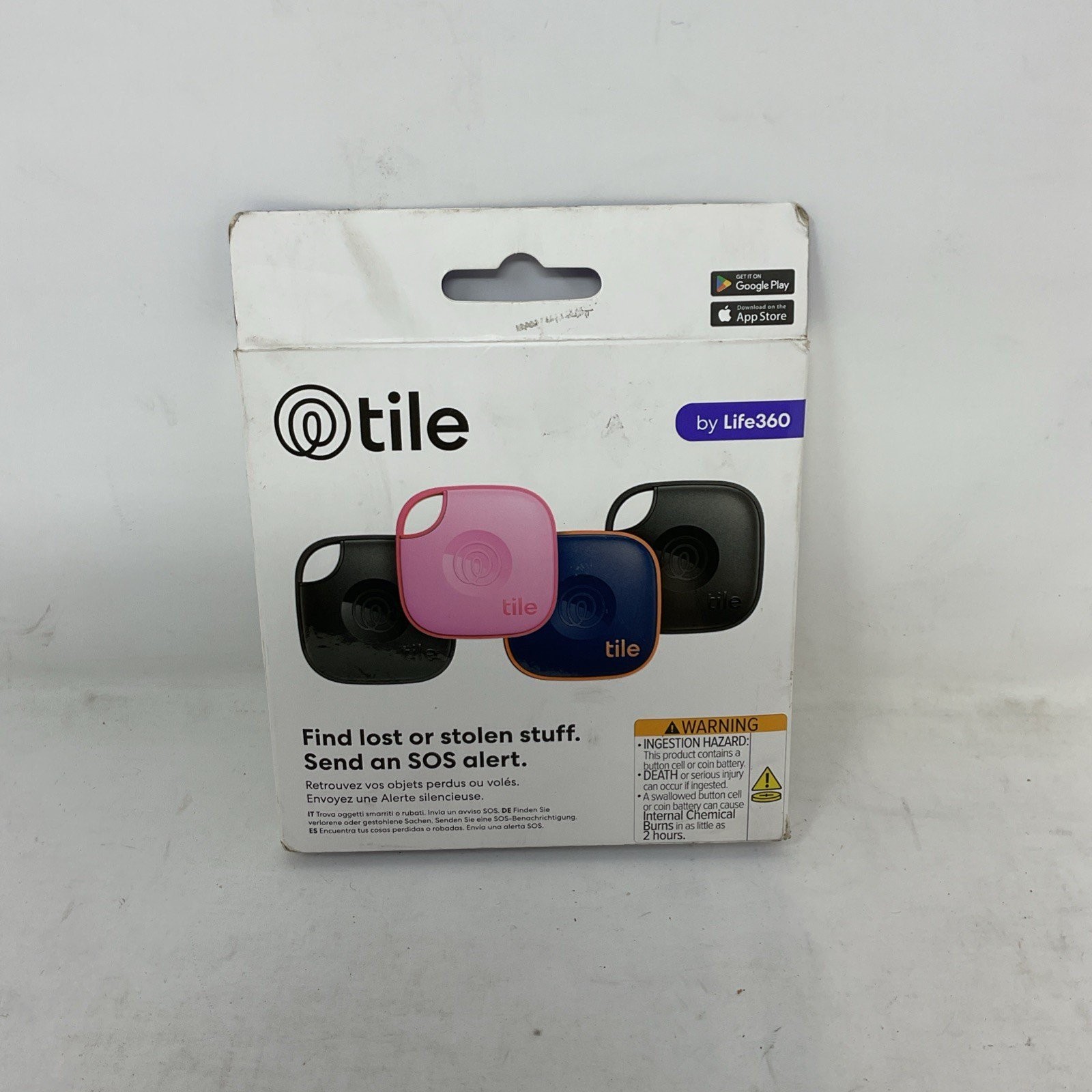 Life360 Tile Mate (2024) Bluetooth Tracker Item Finder 4-Pack RE-60044