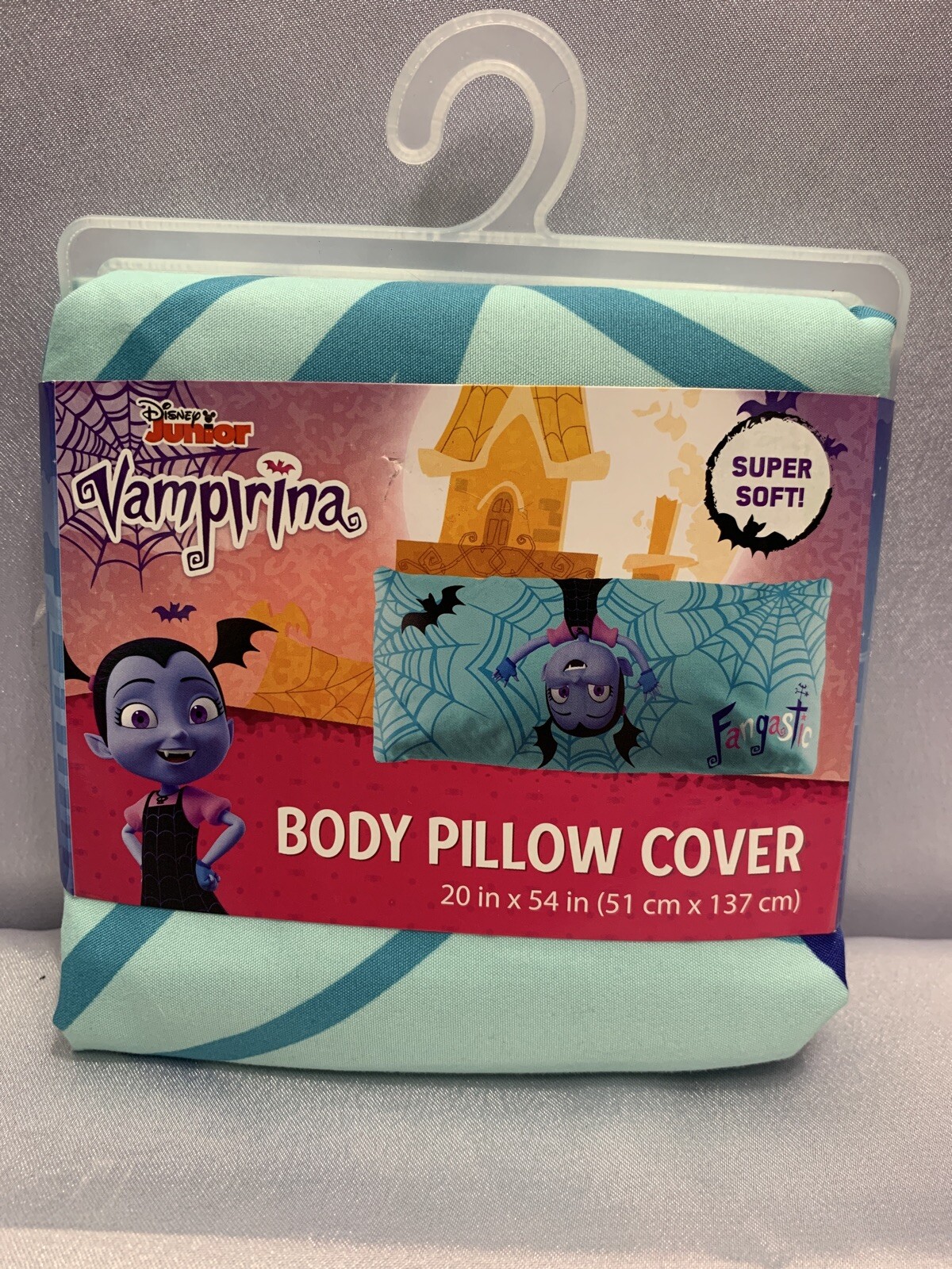 Vampirina Disney Junior Body Pillow Cover 20" x 54" Fangastic Bats Webs NIP