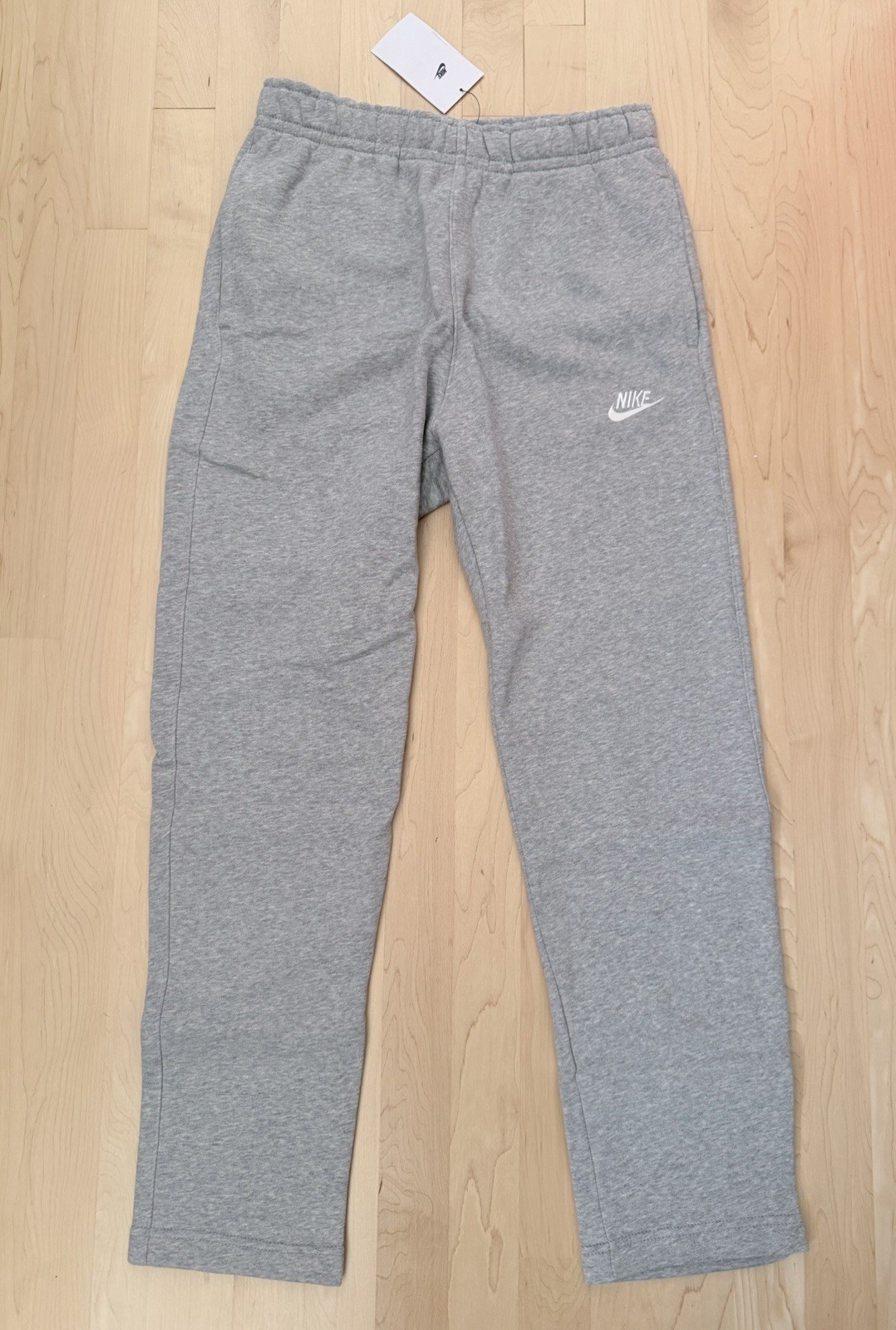 Nike Sportswear Men's Small Open Hem Club Fleece Pants Grey Sweats (BV2707-063)