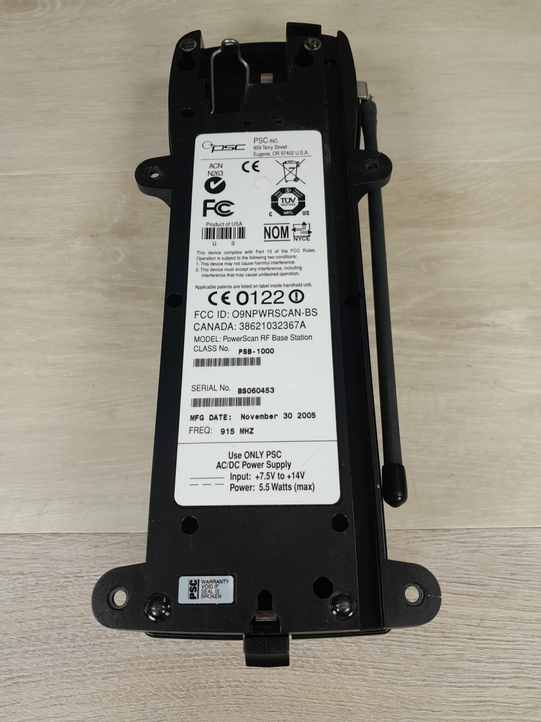 PSC Powerscan PSB-1000 Base Station Only