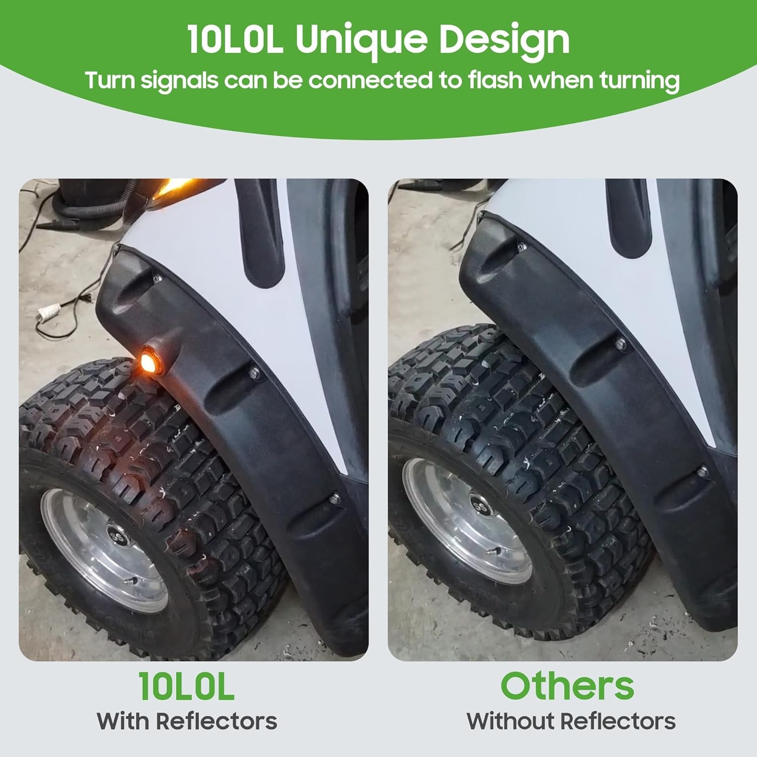 10L0L Golf Cart Fender Flares for Yamaha Drive G29 2007-2016 - 4 Piece Standard