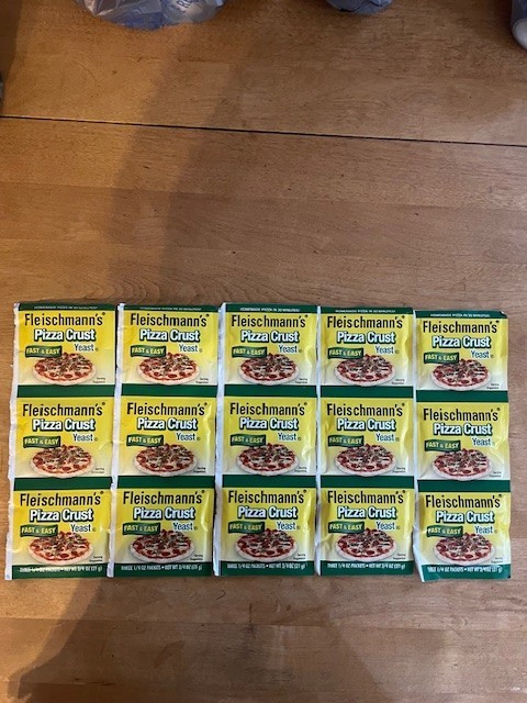 5 Fleischmann's Pizza Crust Yeast (Three 1/4oz Packets)