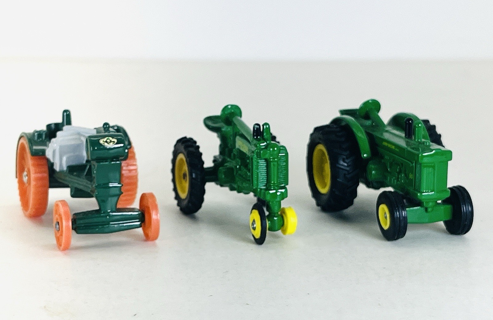 Lot of 3 ERTL John Deere 1:64 Die-cast Tractors Model G, Model 80, 1915 Historic
