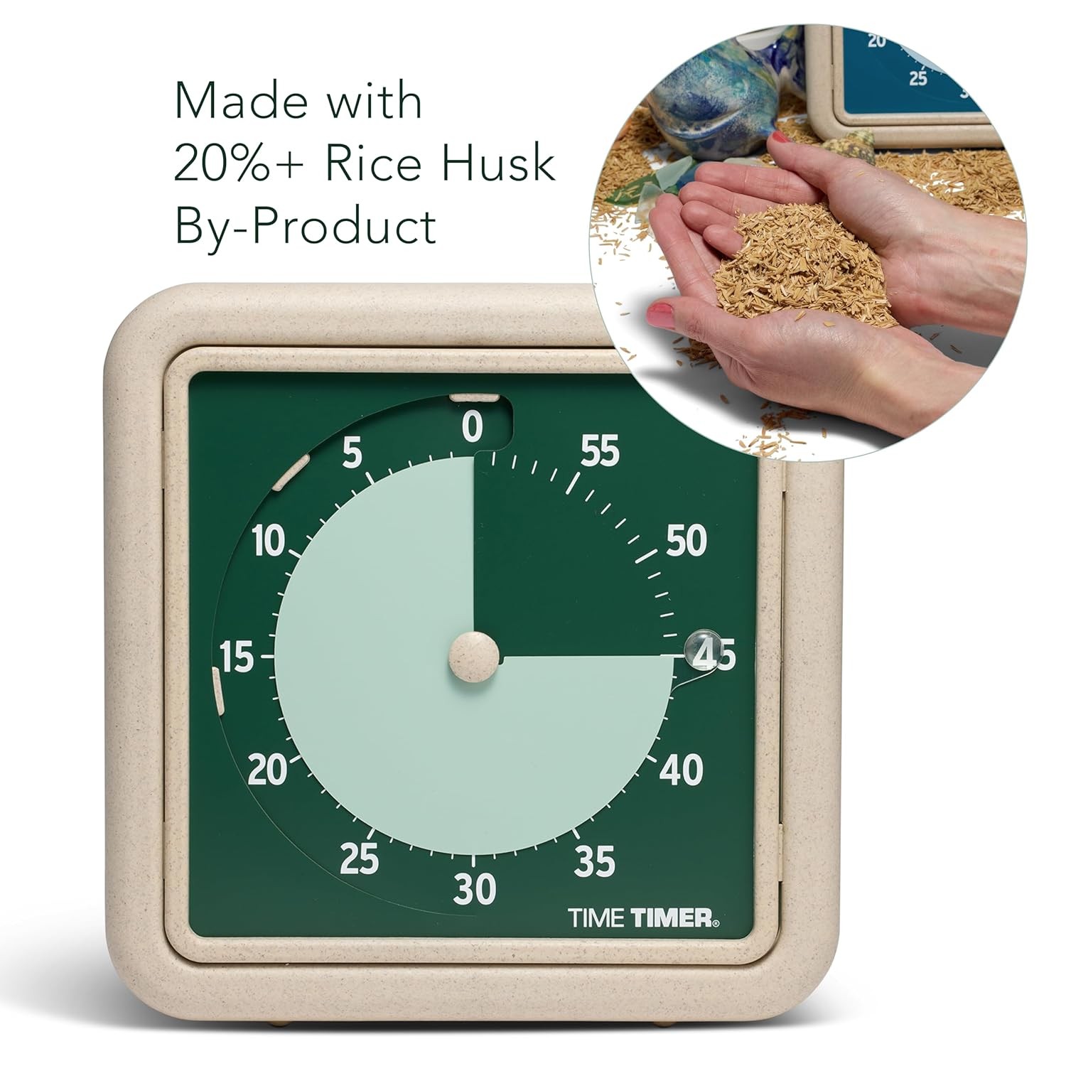 Time Timer® Retro 8 inch Eco Edition Visual Timer - 60 Minute Desk Countdown Cl