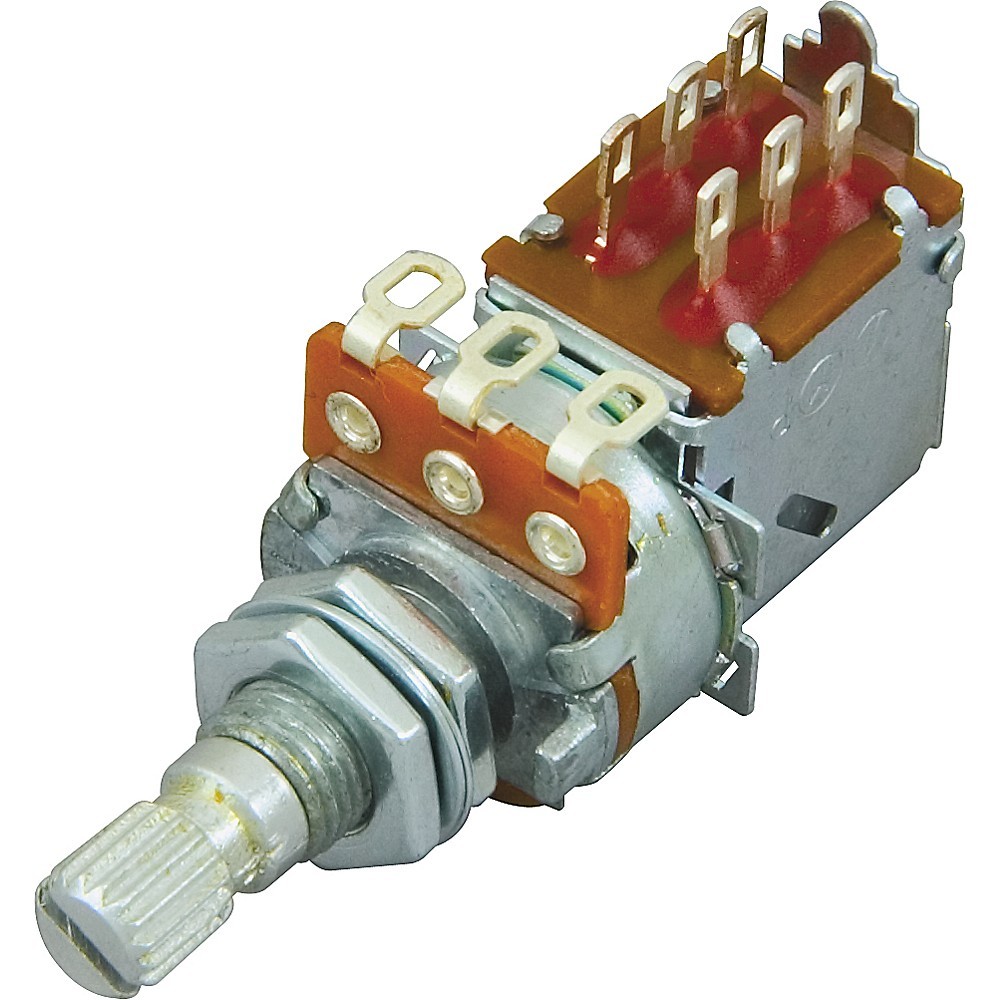 DiMarzio 500K Push-Pull Potentiometer/Pot w/Brass Threaded Bushing, EP1201PP