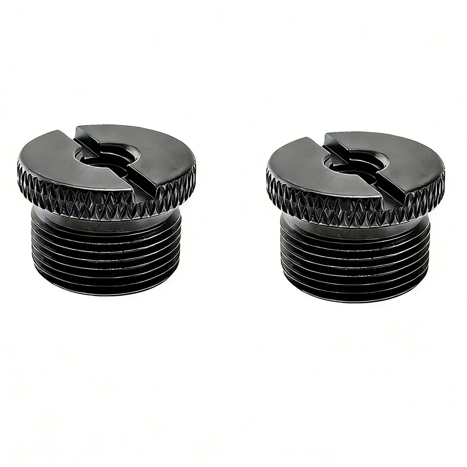 2 Pack Mic Stand Adapter 1/4 Female to 5/8 Male Aluminum Alloy Adapter Black US