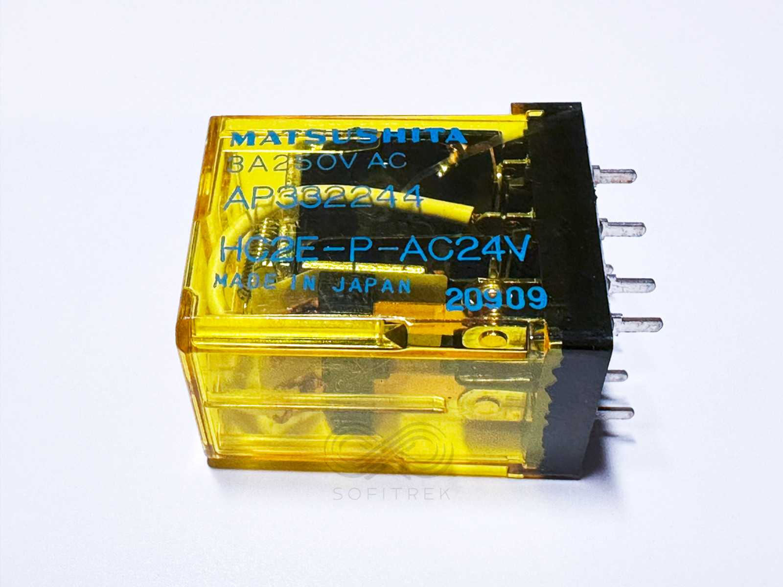 HC2E-P-AC24V MATSUSHITA PCB Relay 24VAC DPDT 3A 250VAC Amber Sealed 8-Pin