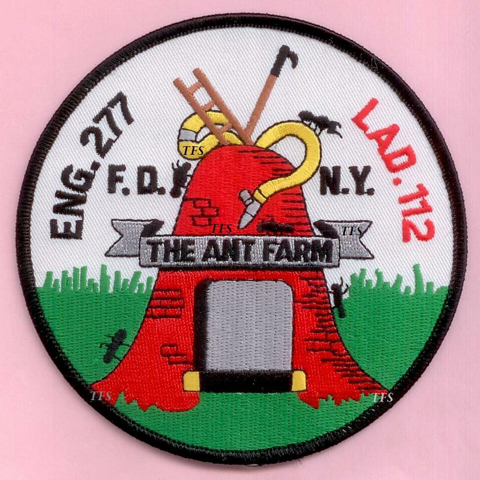 New York City Fire Dept Engine 277 Ladder 112 Patch Ant Farm